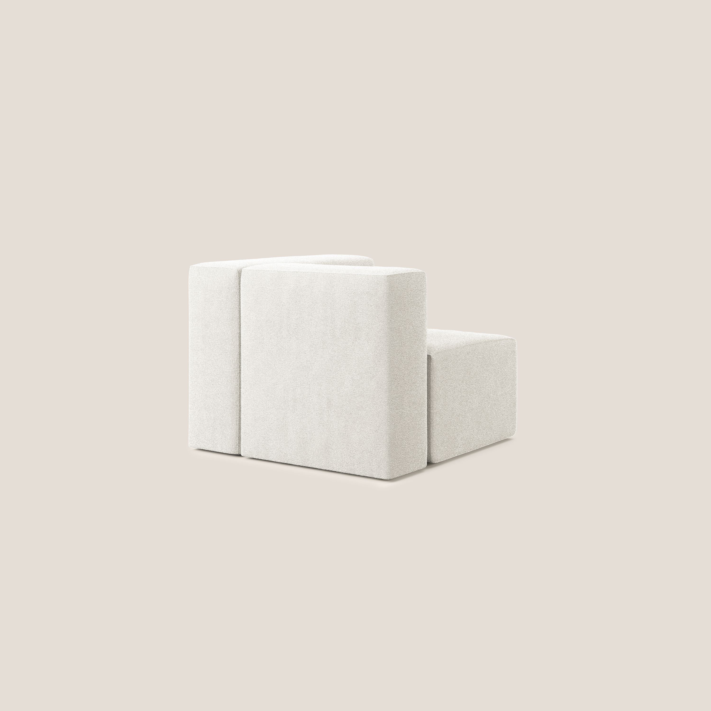 Nettuno modulo angolo/laterale in morbido tessuto bouclè T07 bianco - divani.store