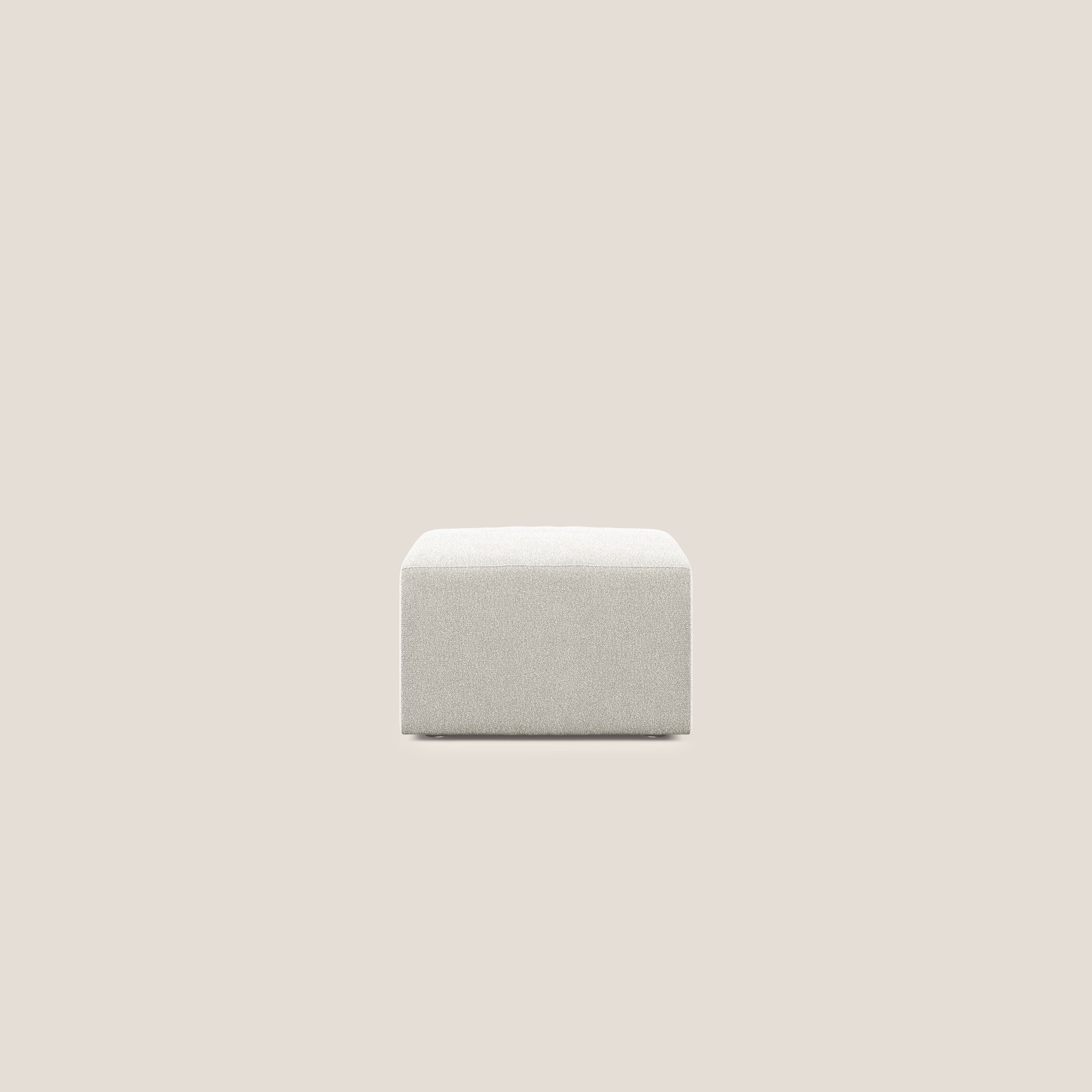 Nettuno modulo pouf in morbido tessuto bouclè T07 bianco - divani.store