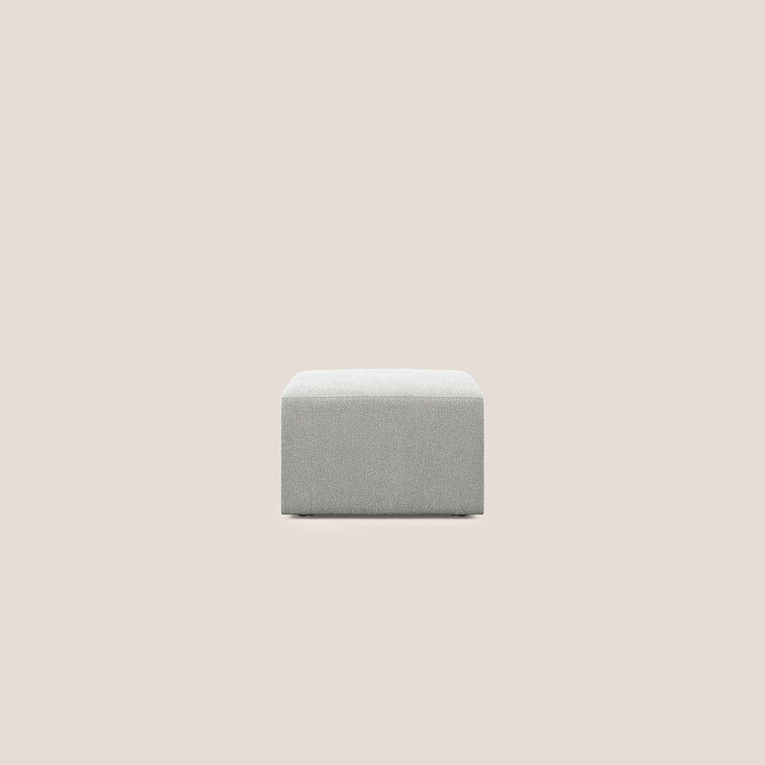 Nettuno modulo pouf in morbido tessuto bouclè T07 grigio - divani.store