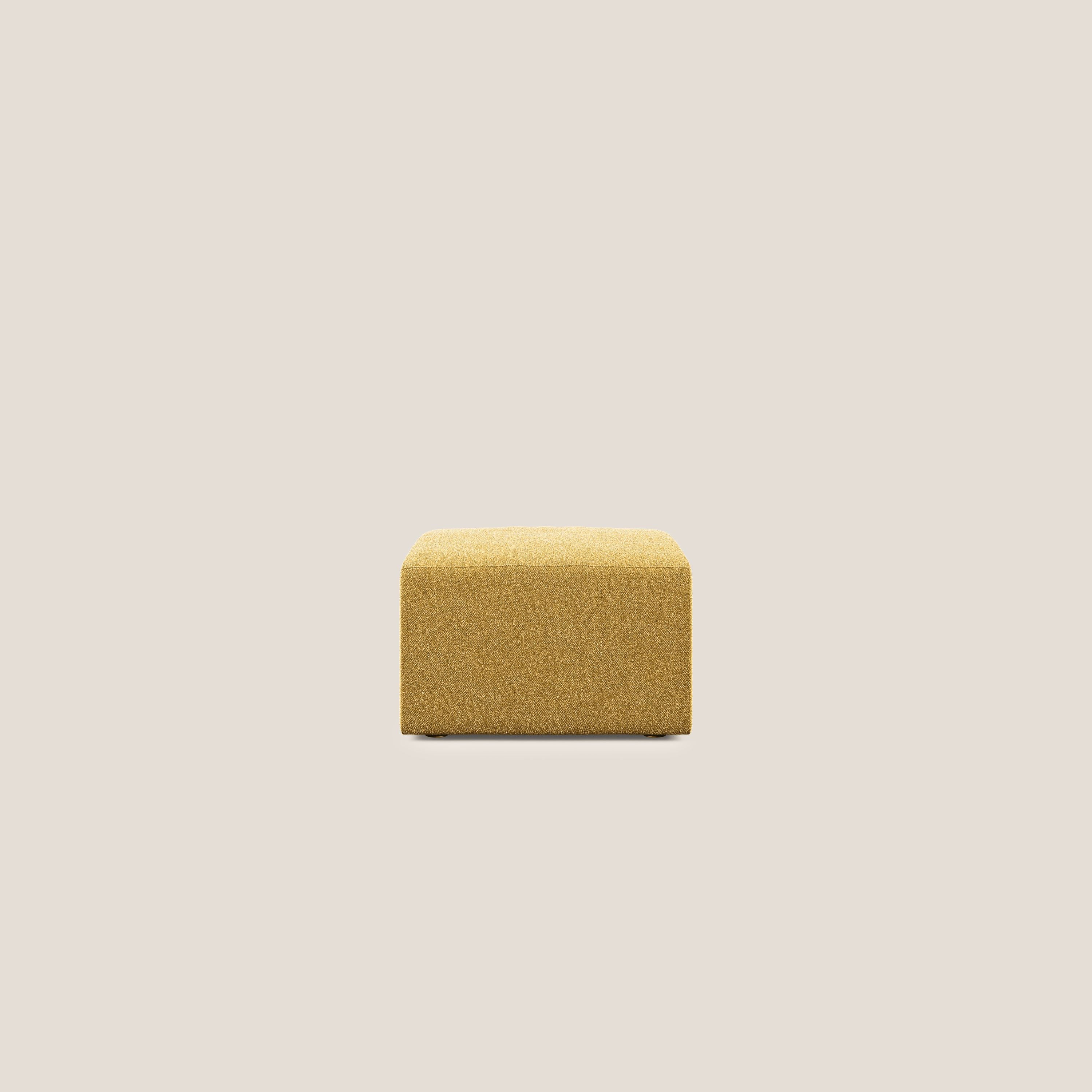 Nettuno modulo pouf in morbido tessuto bouclè T07 giallo - divani.store