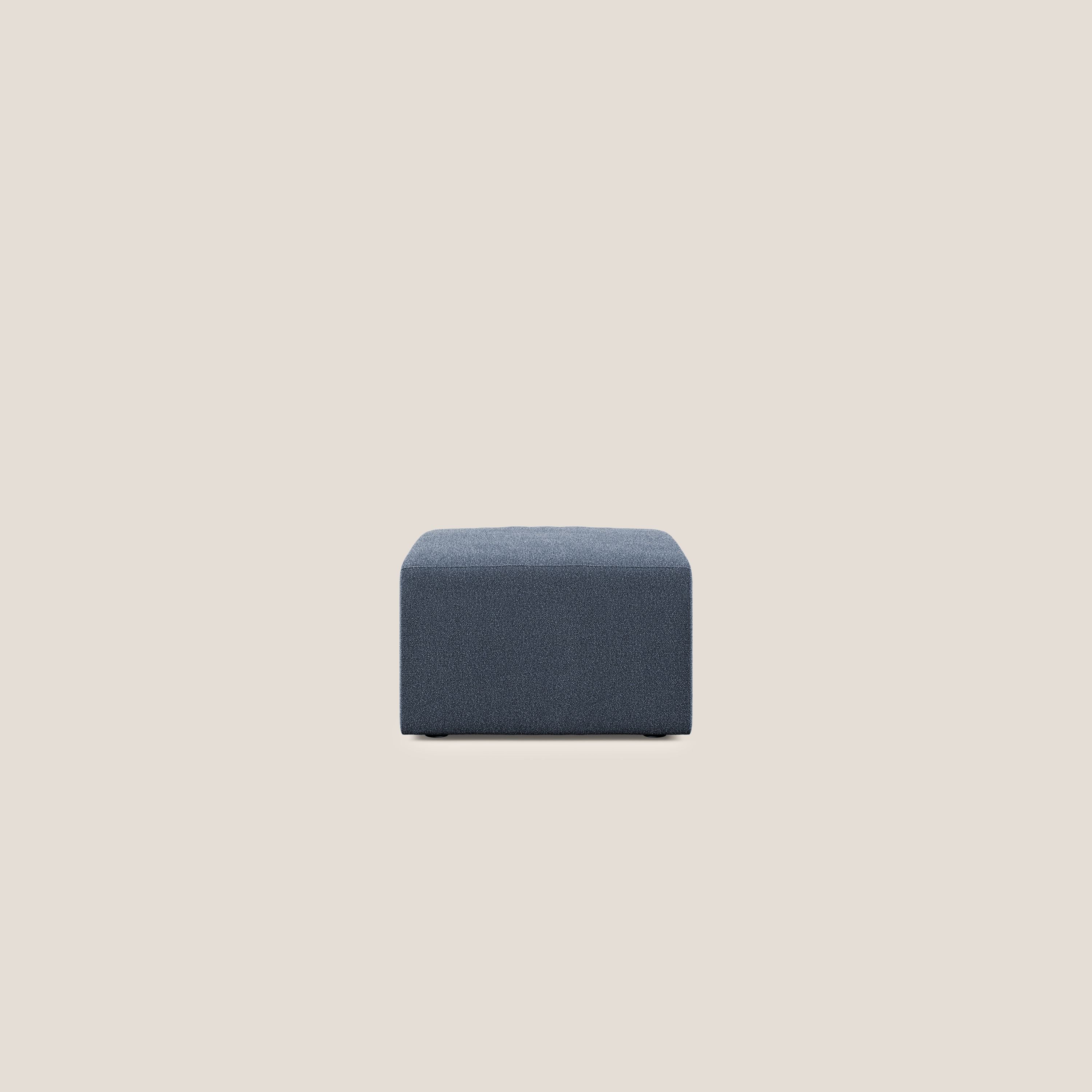 Nettuno modulo pouf in morbido tessuto bouclè T07 blu - divani.store