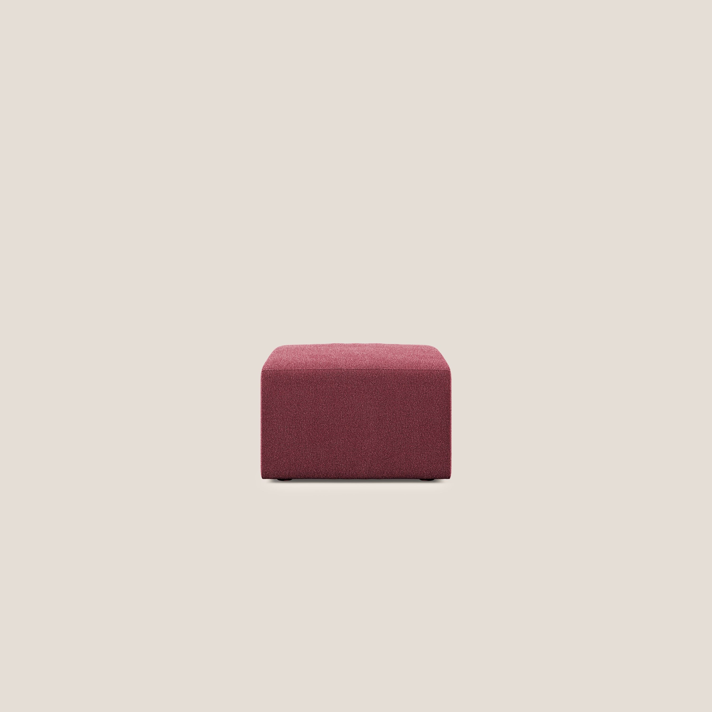 Nettuno modulo pouf in morbido tessuto bouclè T07 rosso - divani.store