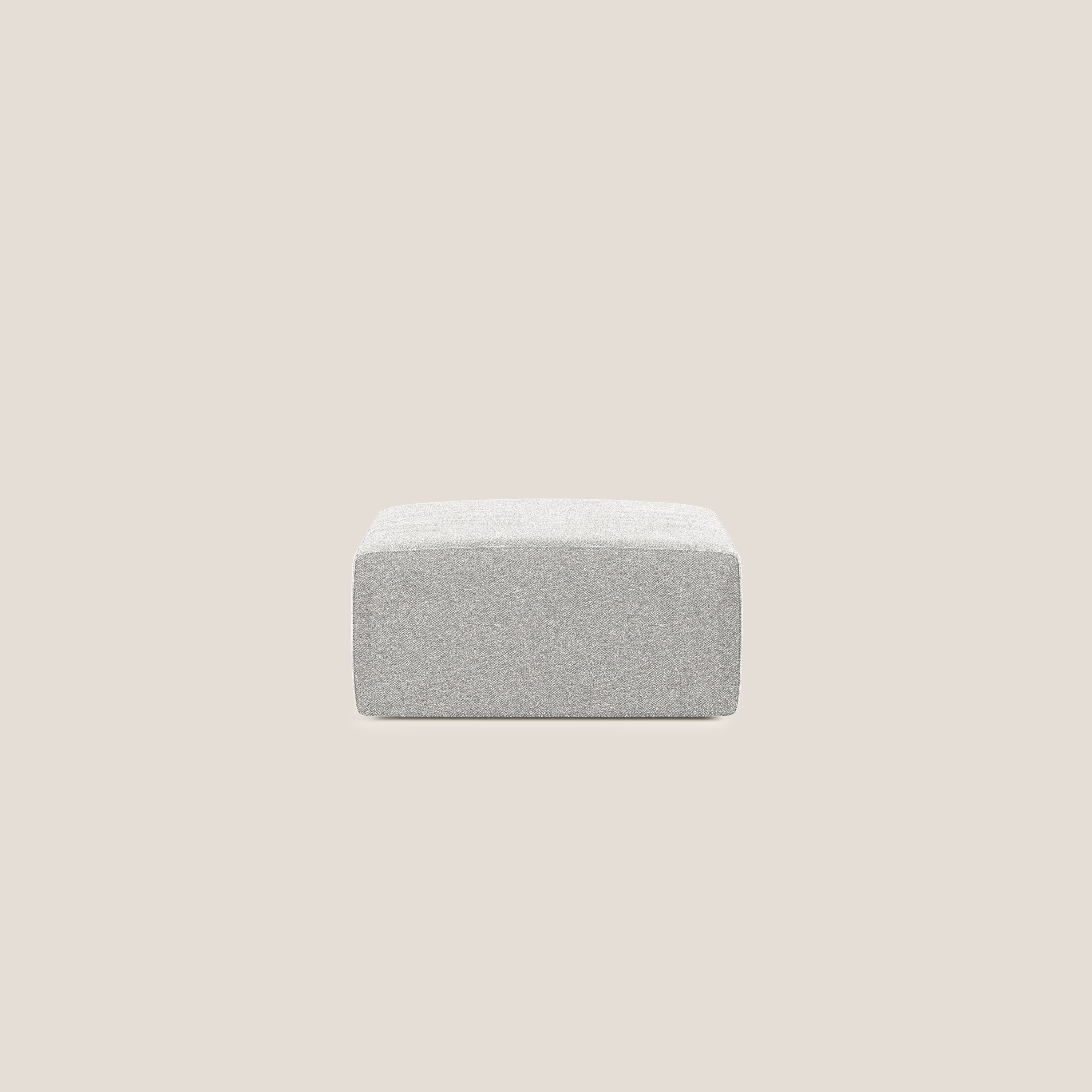 Nettuno modulo pouf in morbido tessuto bouclè T07 grigio - divani.store