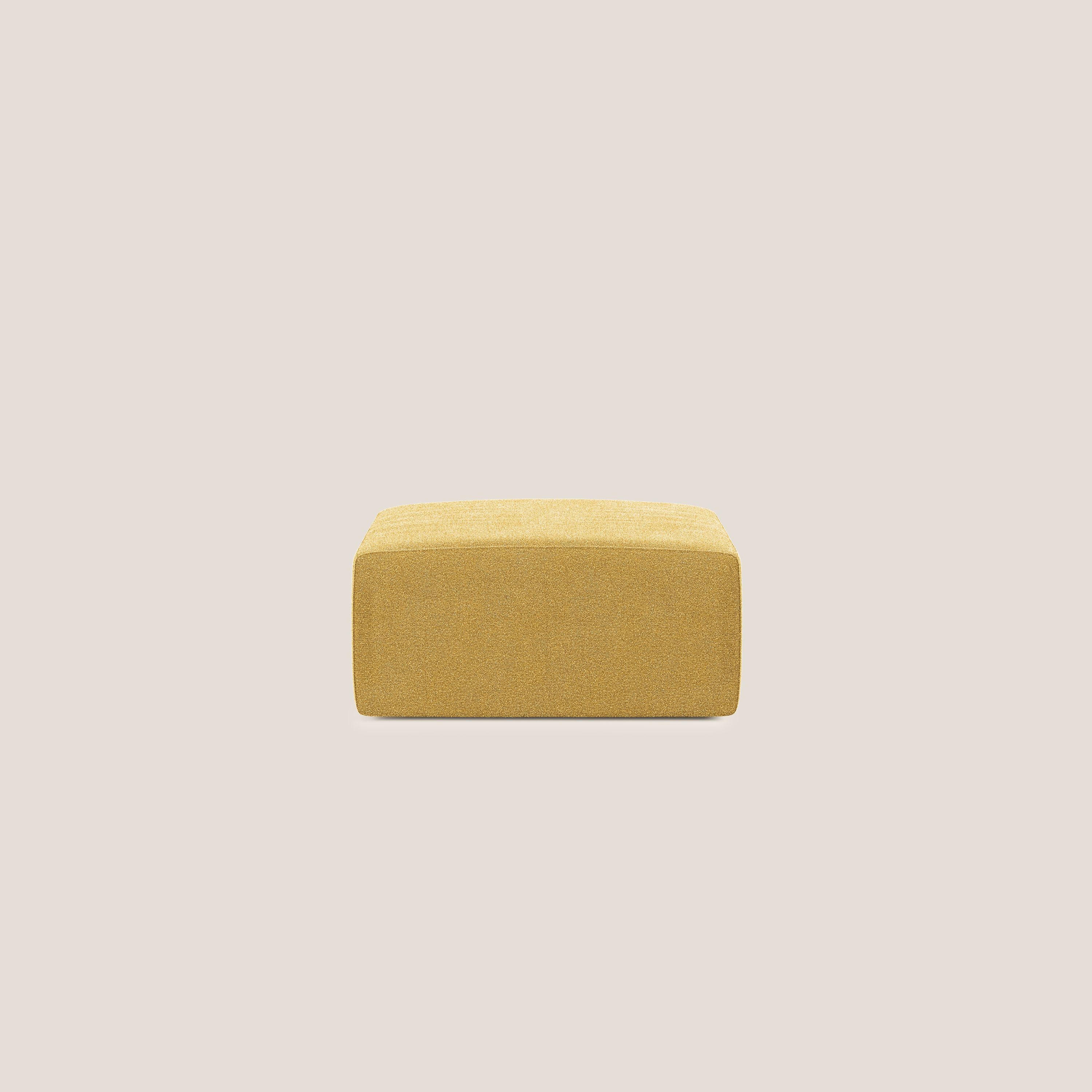 Nettuno modulo pouf in morbido tessuto bouclè T07 giallo - divani.store