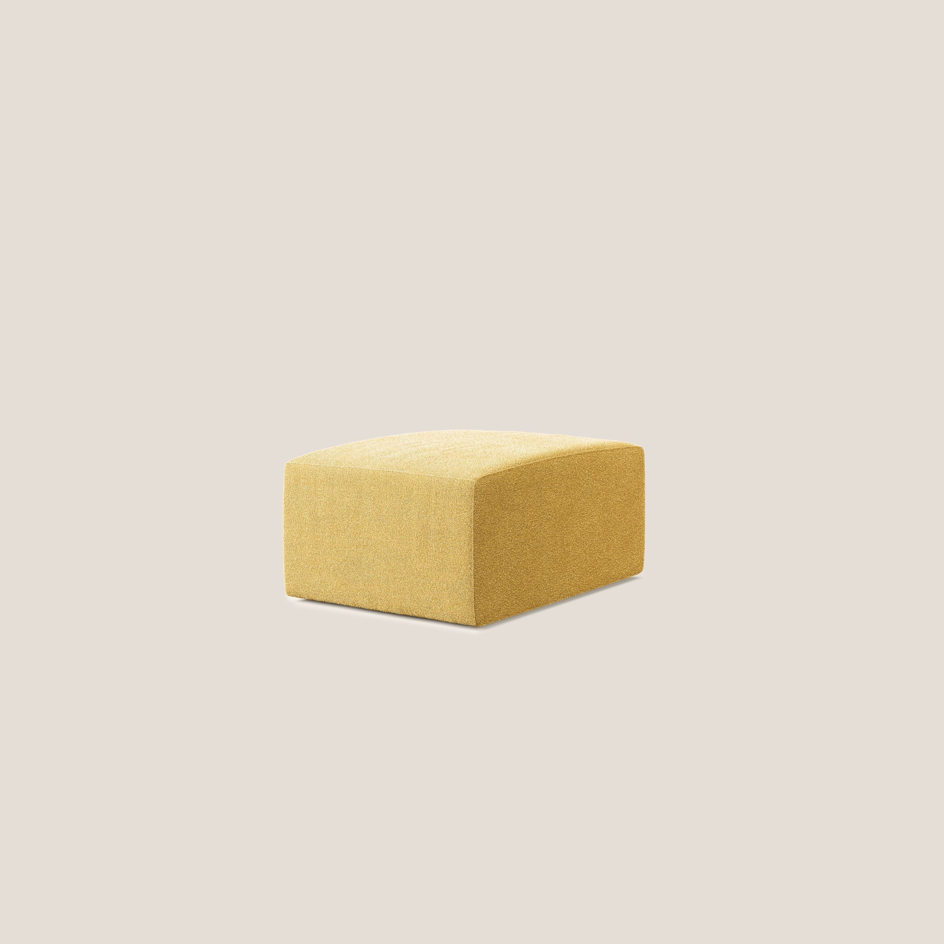 Nettuno modulo pouf in morbido tessuto bouclè T07 giallo - divani.store