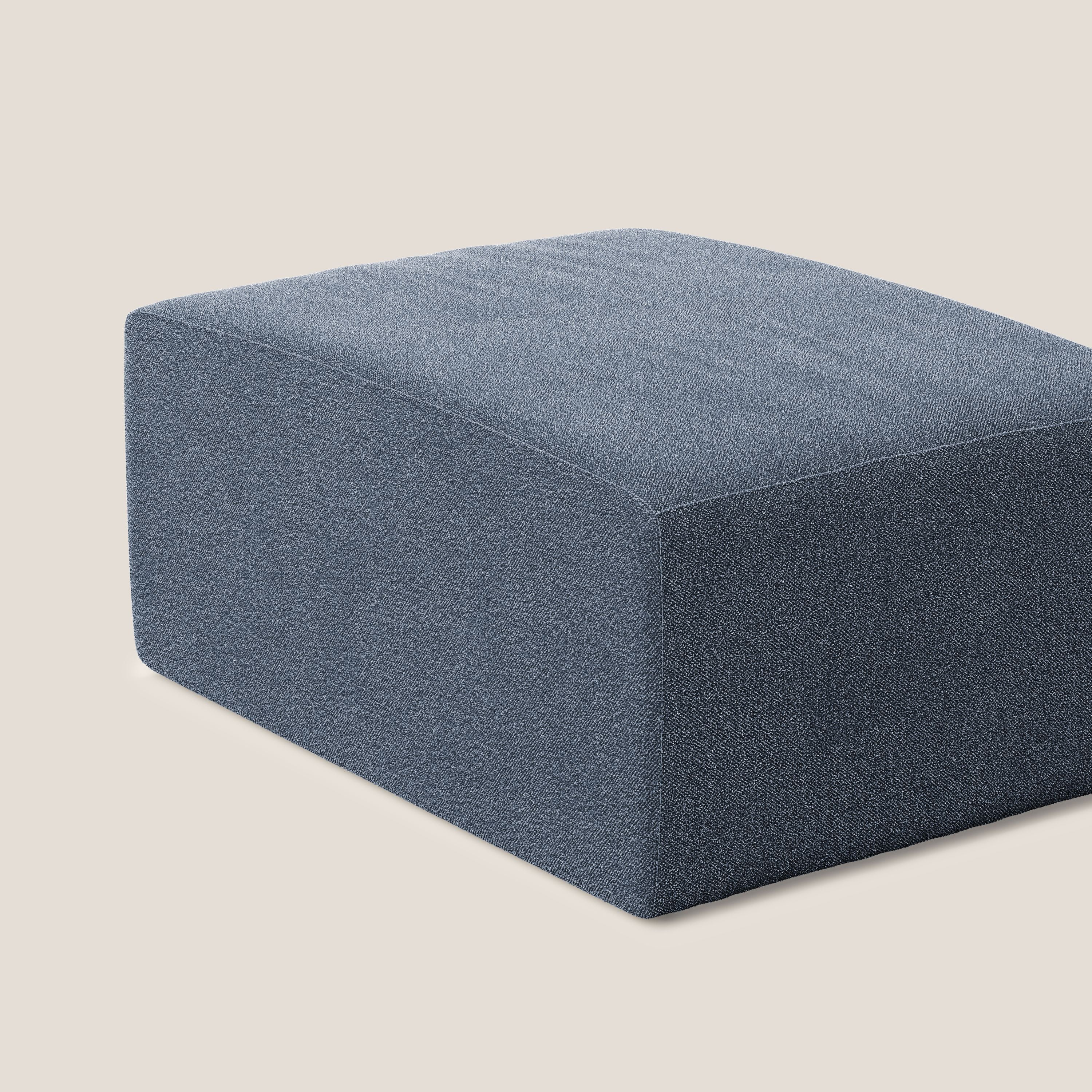 Nettuno modulo pouf in morbido tessuto bouclè T07 blu - divani.store