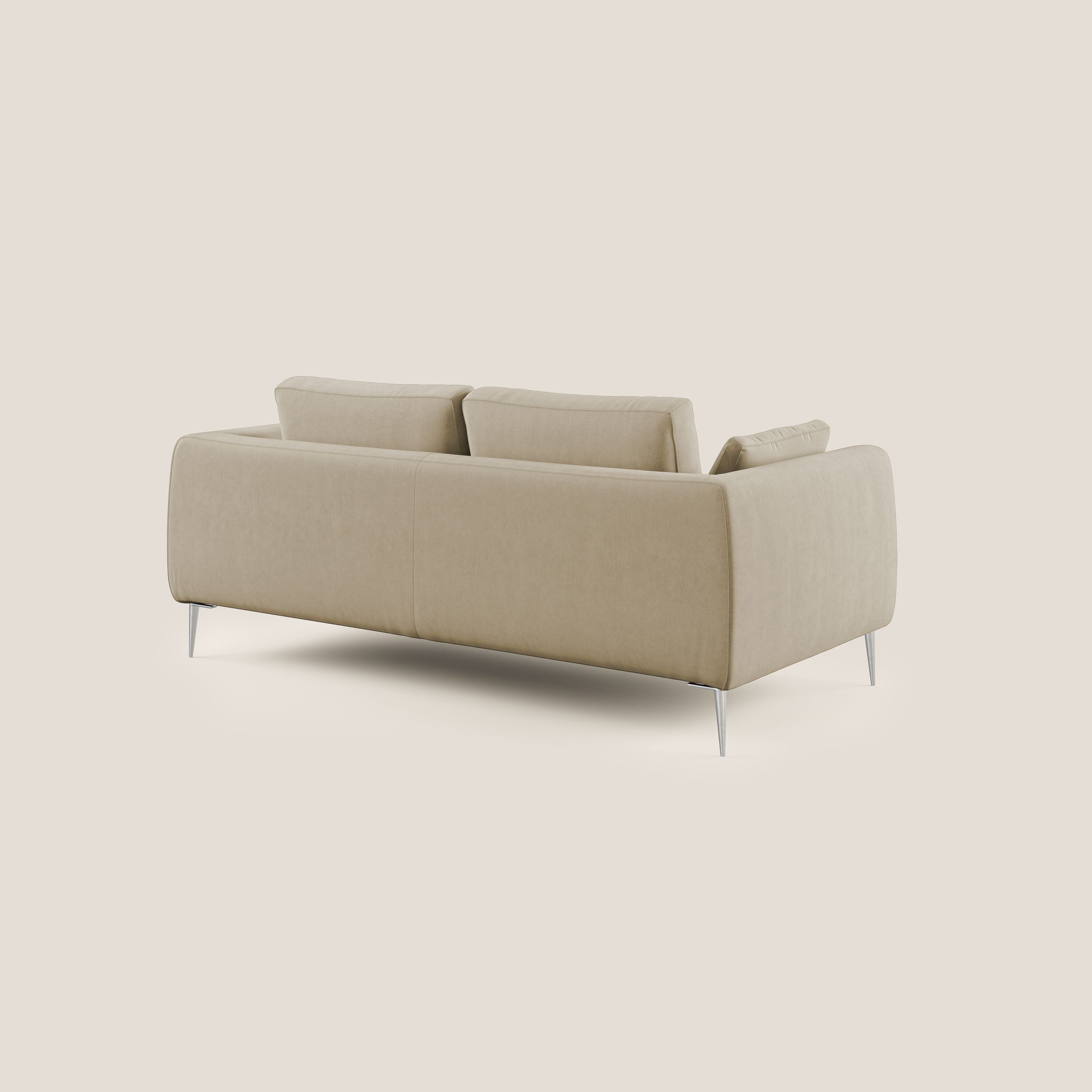 Plano divano moderno in microfibra tecnica smacchiabile T11 beige - divani.store