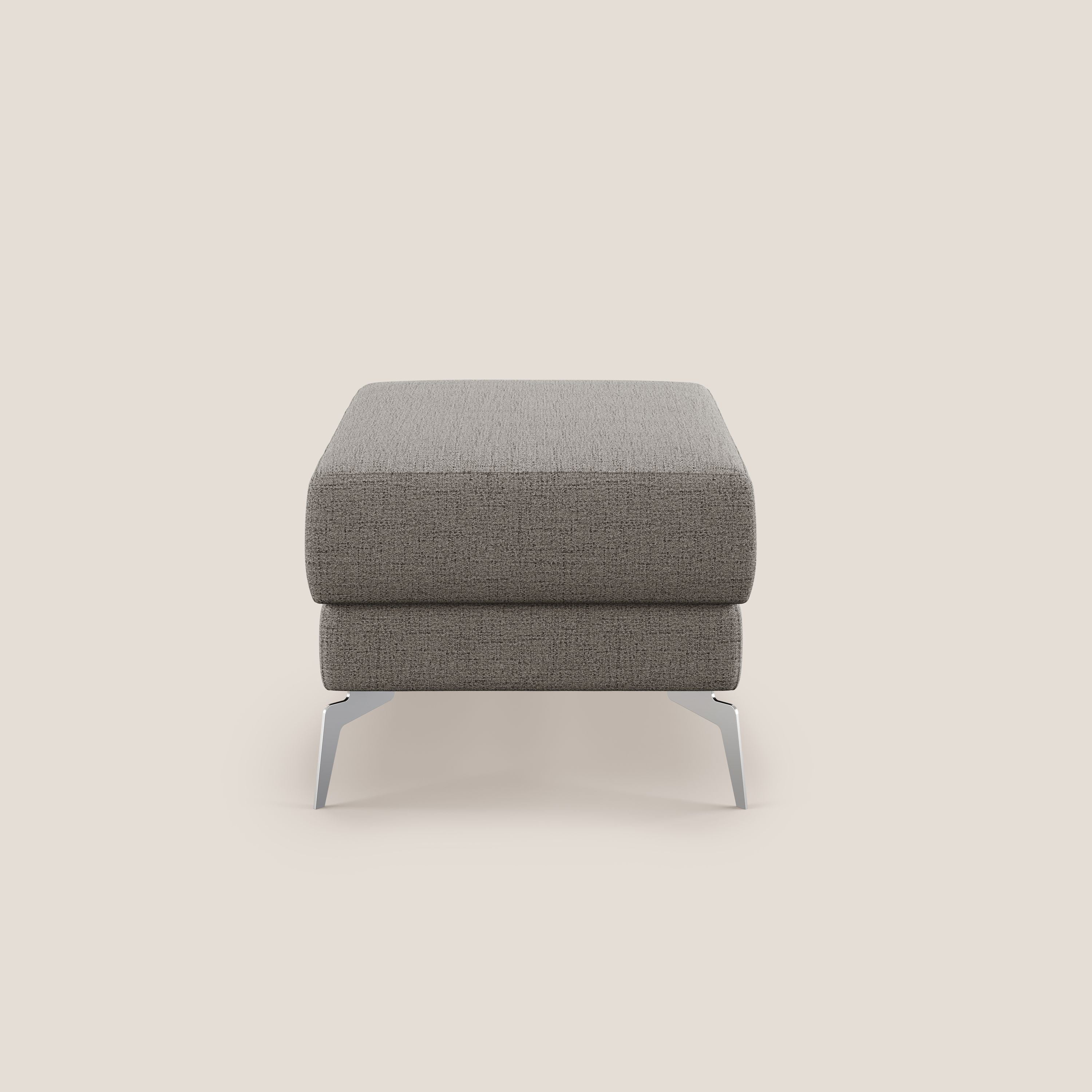 Star Pouf con piedini alti in tessuto impermeabile fiammato T03 talpa - divani.store