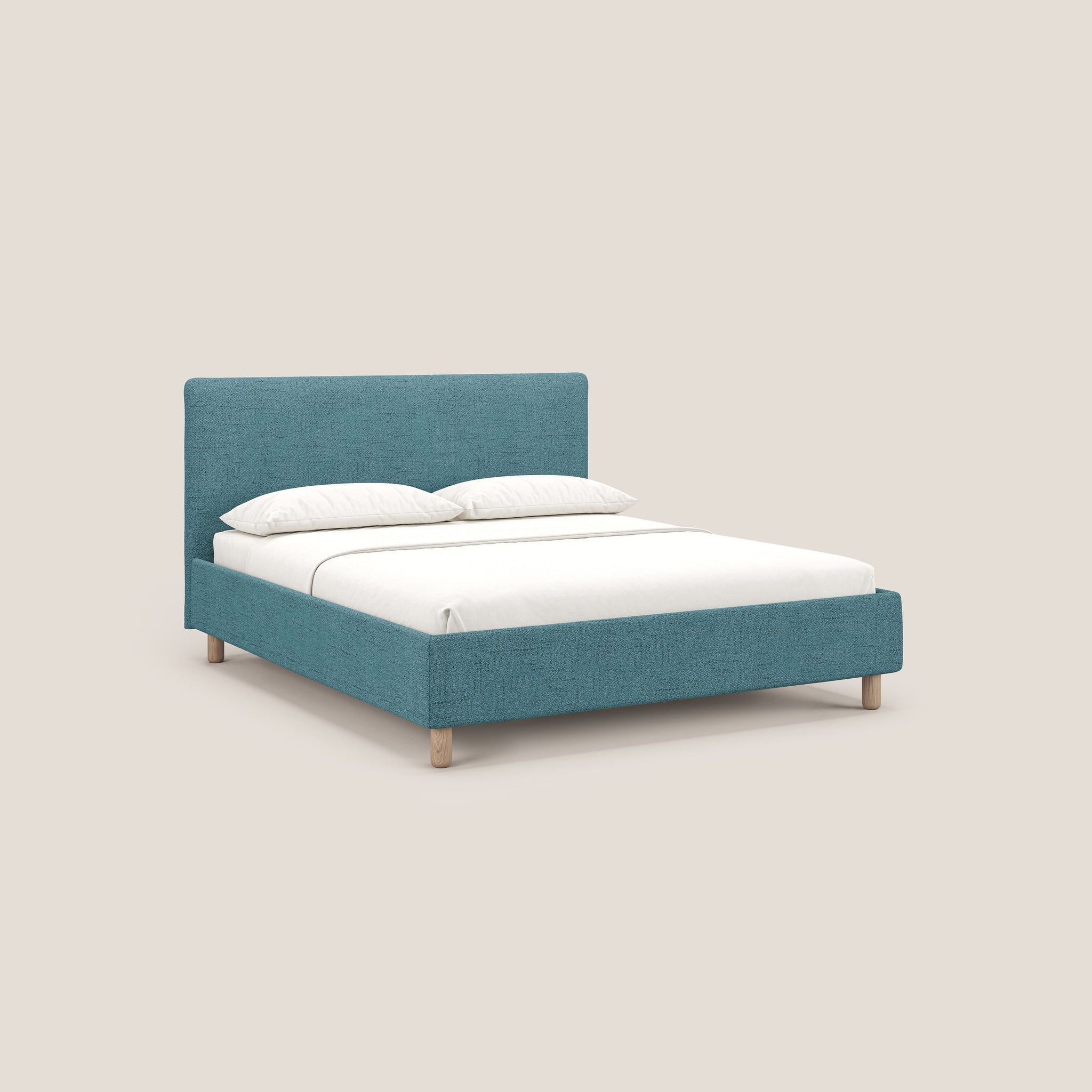 Serena letto contenitore salvaspazio scandinavo in tessuto fiammato impermeabile T03 - divani.store