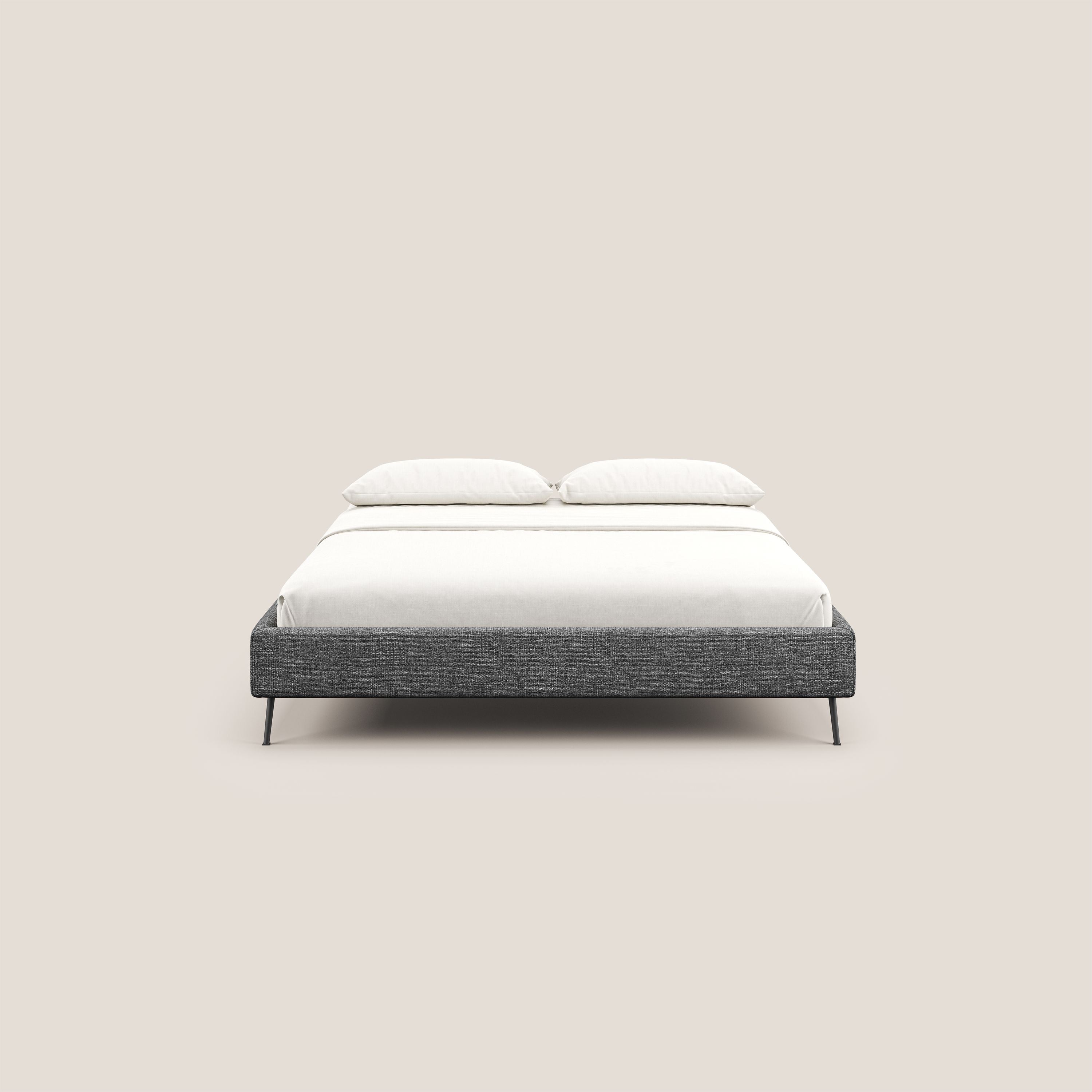 Steve sommier giroletto piedi alti in tessuto impermeabile T10 grigio - divani.store