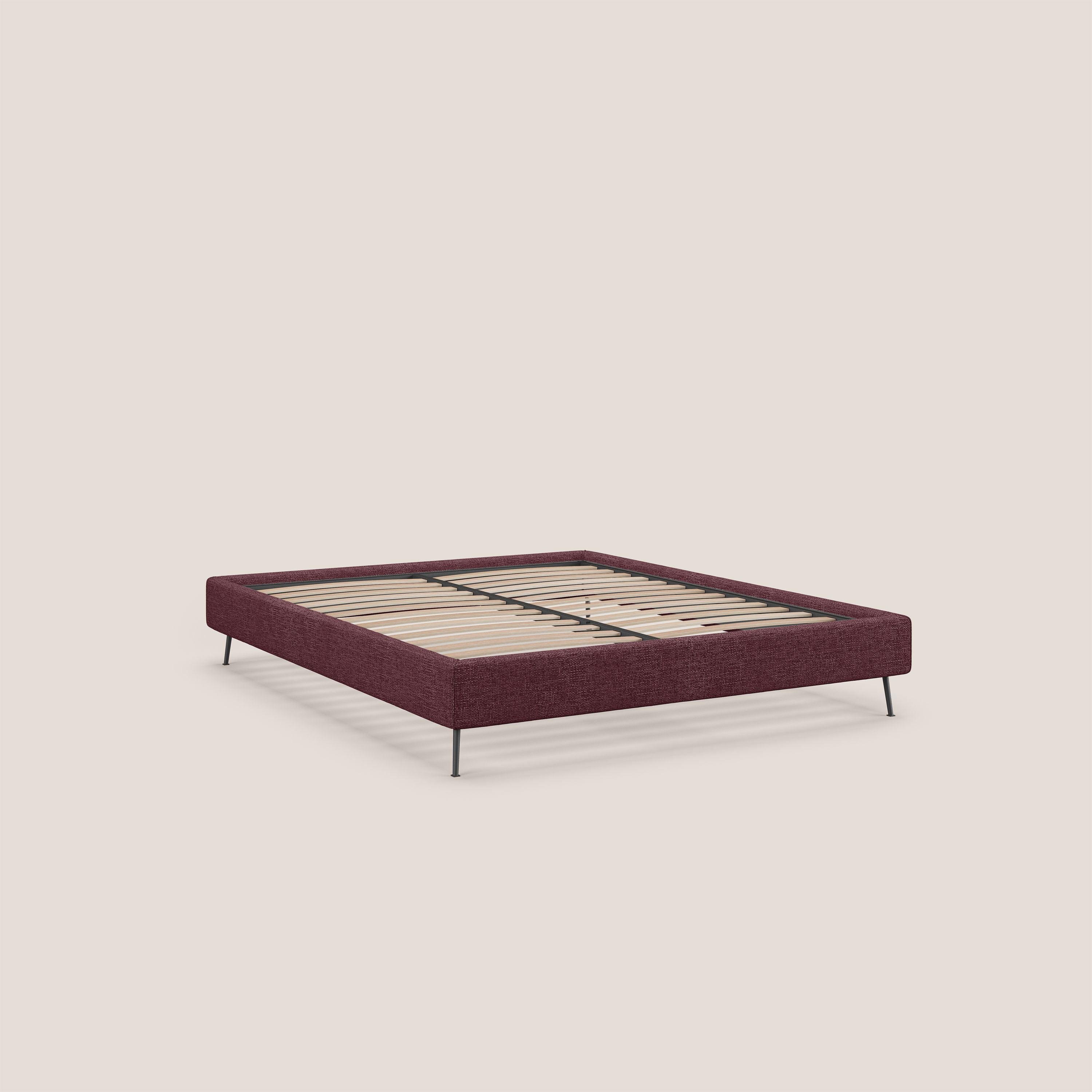 Steve sommier giroletto piedi alti in tessuto impermeabile T10 bordeaux - divani.store