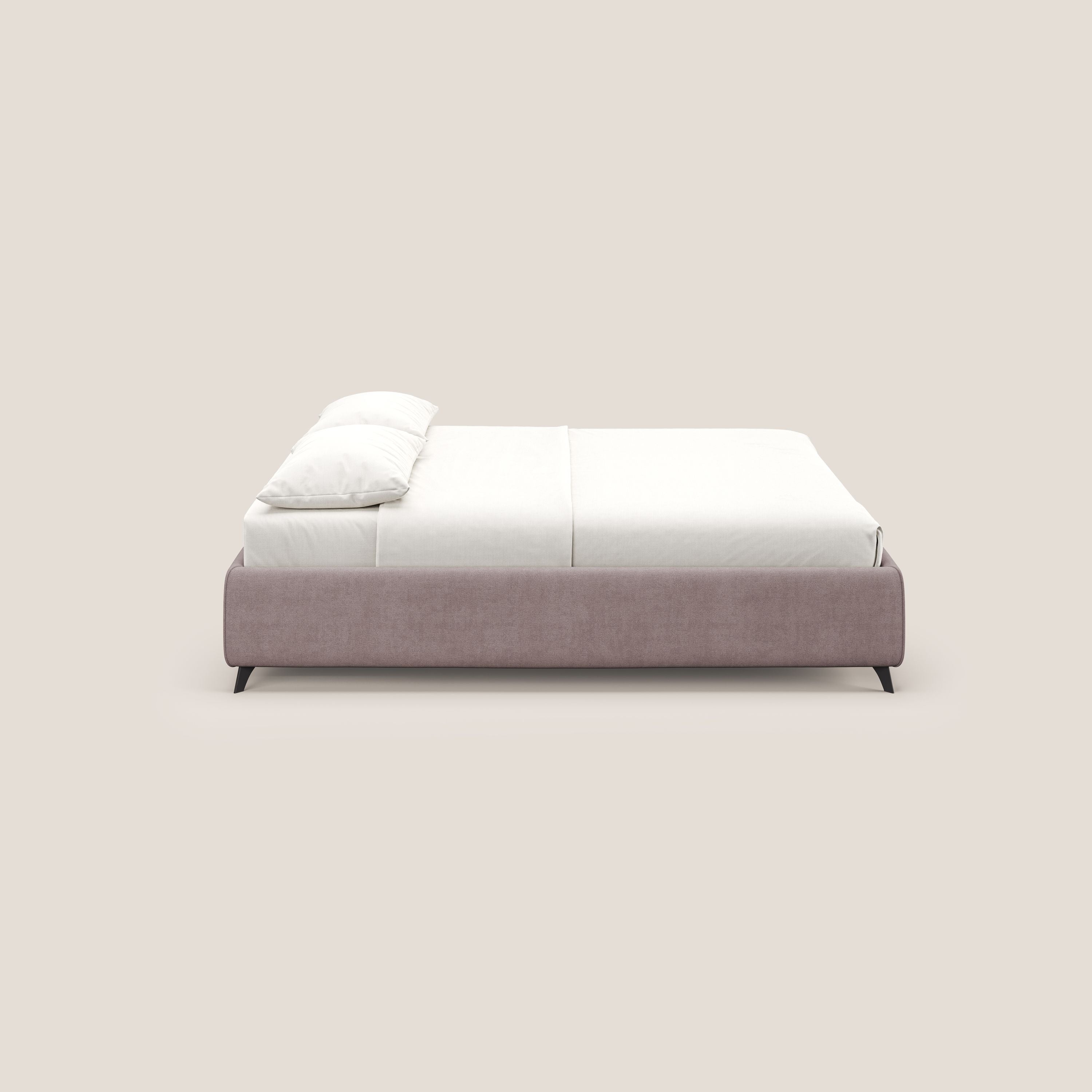 Sara sommier con giroletto contenitore in tessuto impermeabile T02 rosa - divani.store