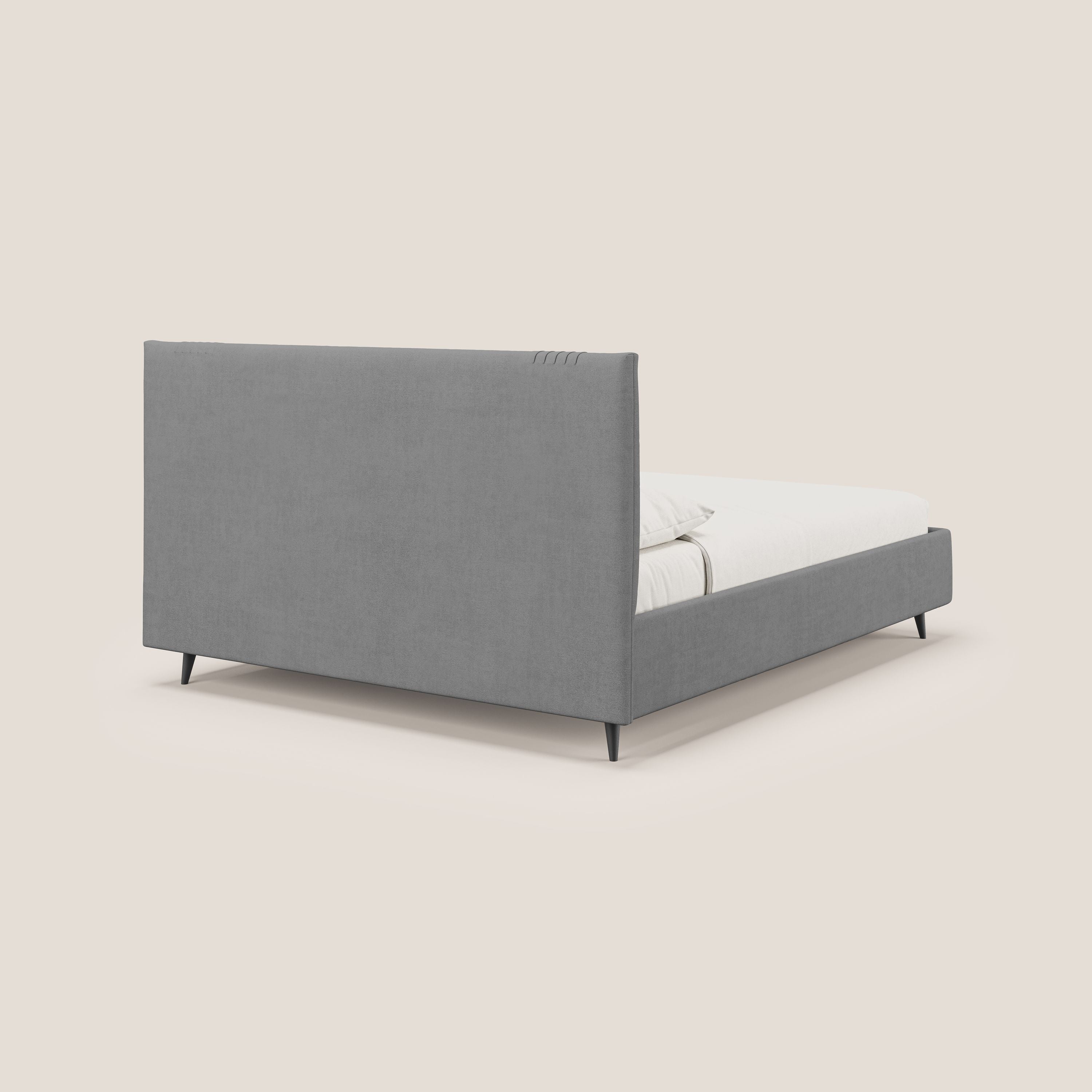 Yvonne letto contenitore in morbido tessuto impermeabile T02 grigio - divani.store