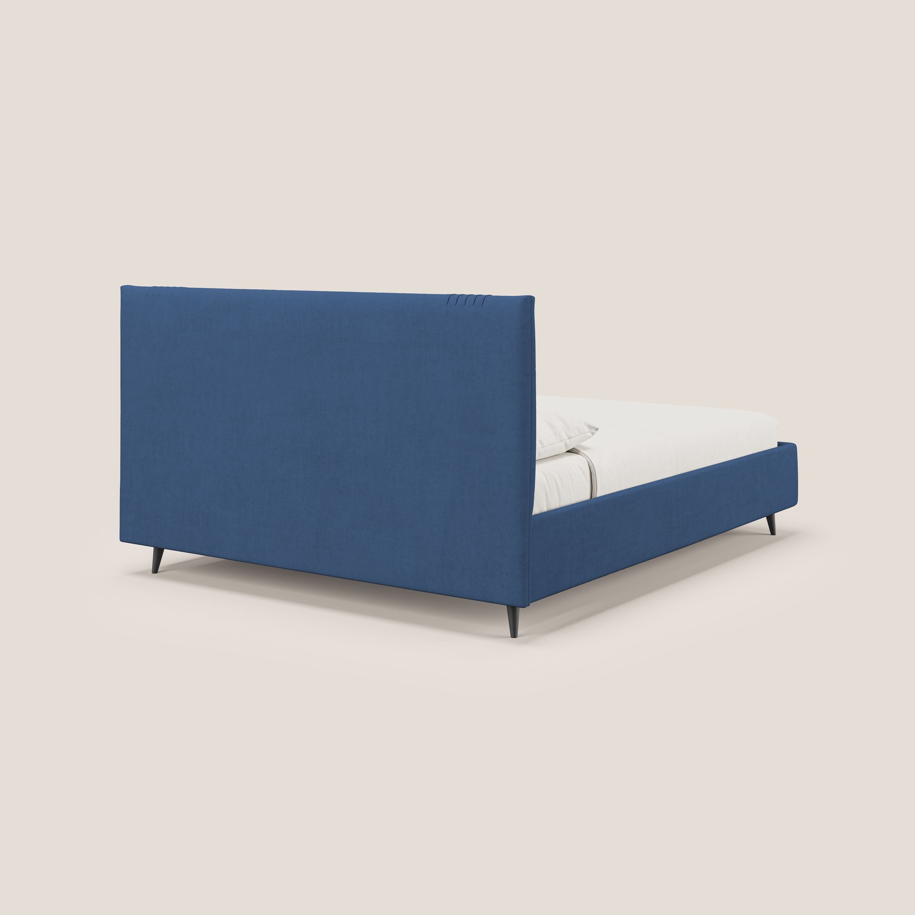 Yvonne letto contenitore in morbido tessuto impermeabile T02 blu - divani.store
