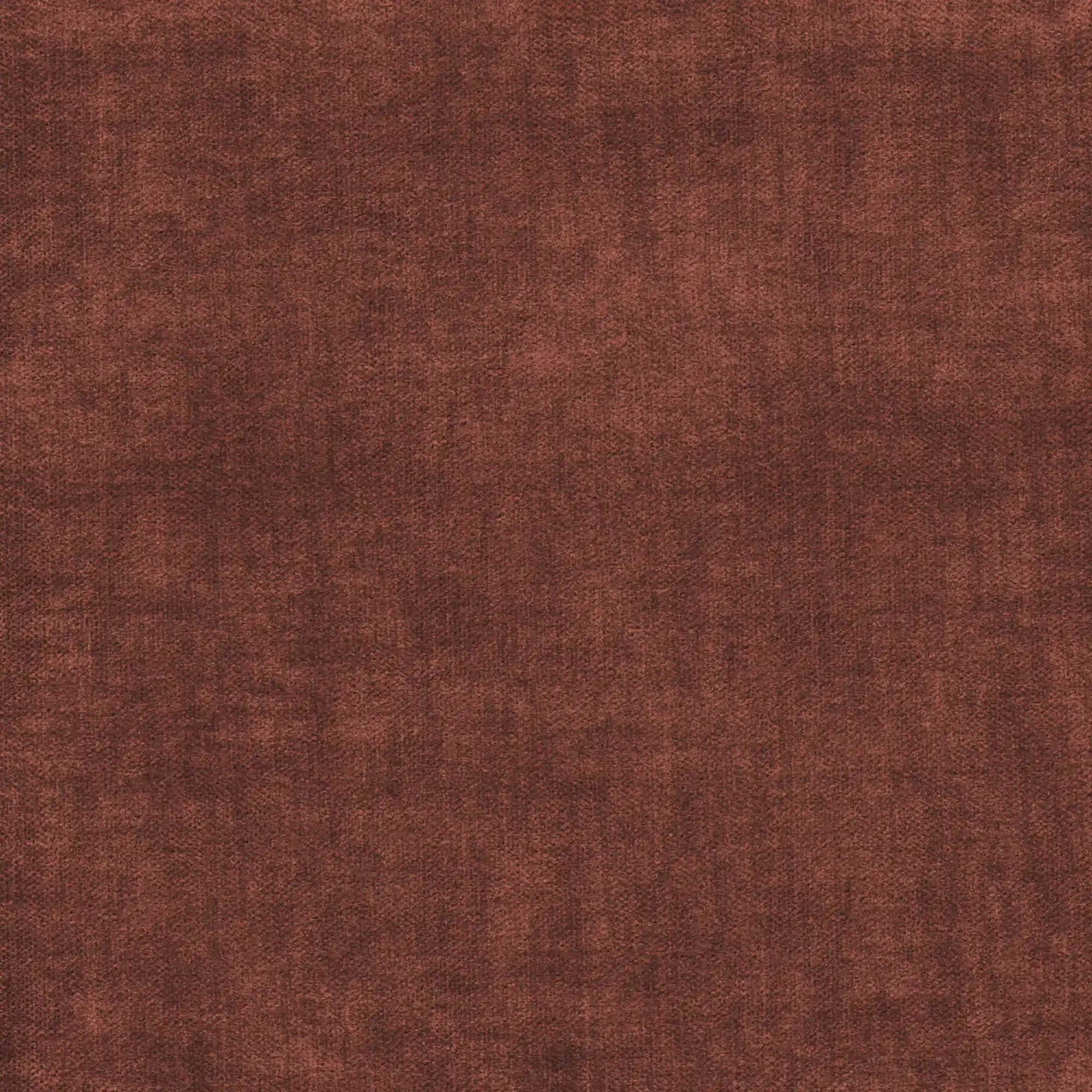 Primo piano del divano angolare reversibile Titano di Divani.Store, realizzato in morbido tessuto Smacchiabile Oeko-Tex® di colore marrone-rossastro, caratterizzato da una consistenza soffice e vellutata con sfumature delicate e senza motivi visibili: ideale per gli spazi abitativi moderni.