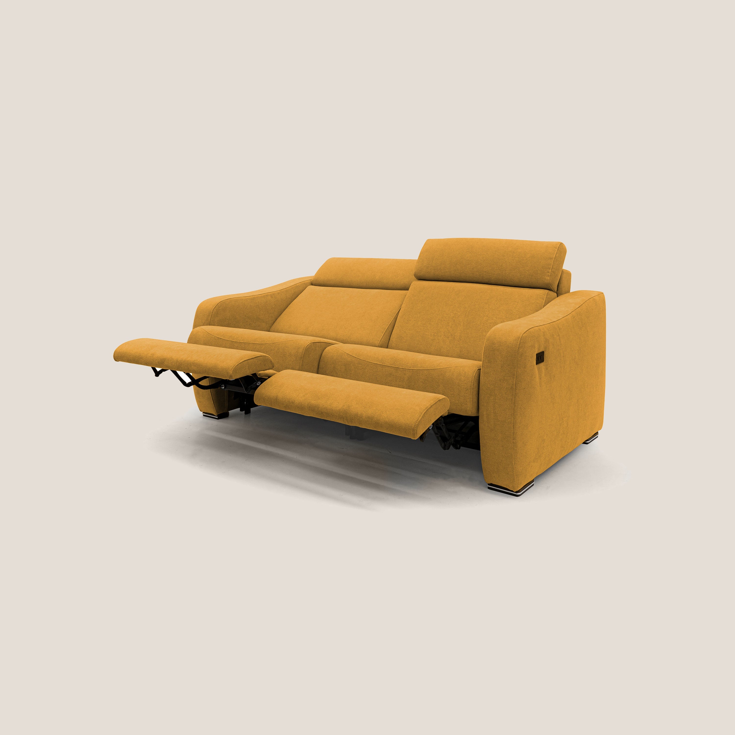 Gummy Divano con meccanismo relax elettrico giallo - divani.store