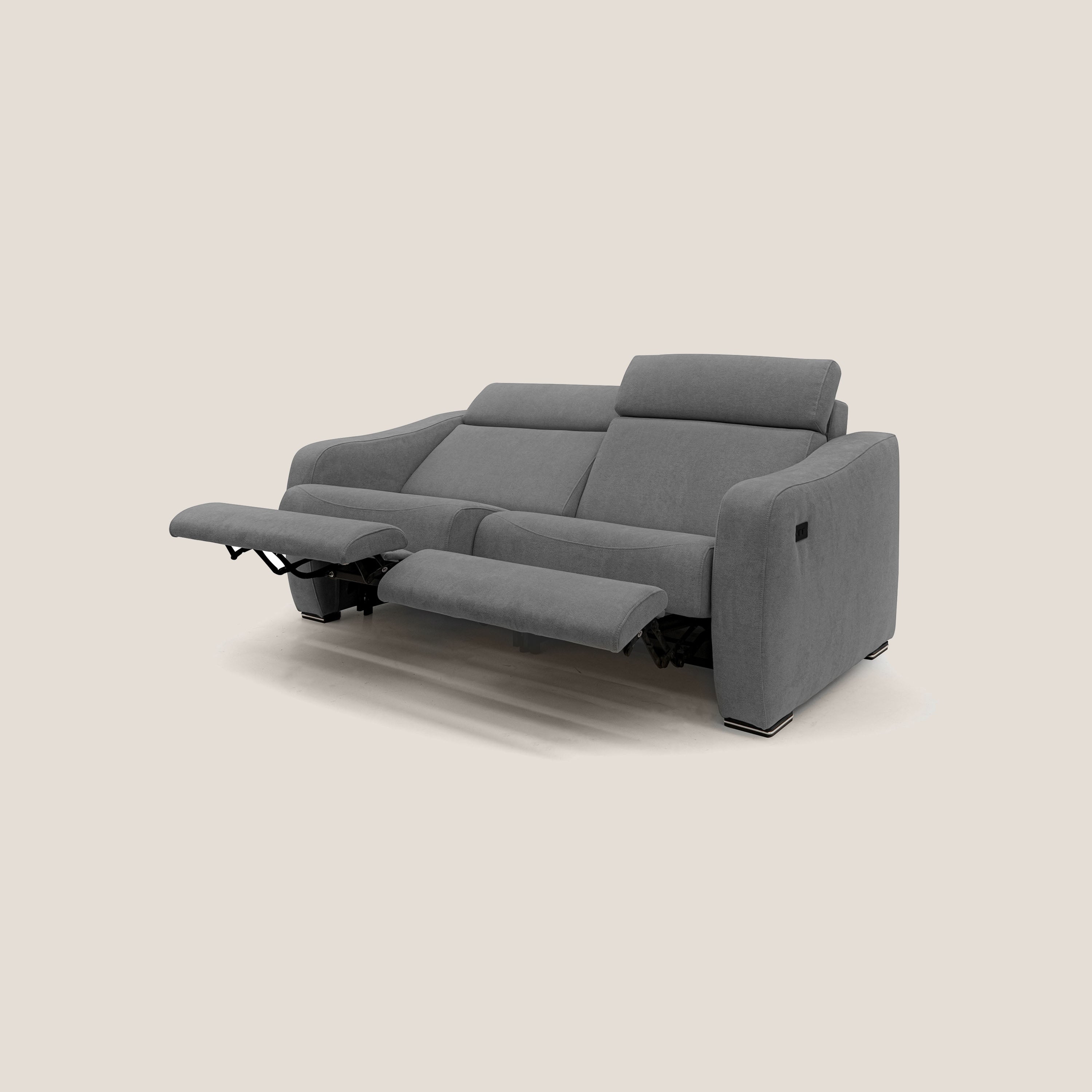 Gummy Divano con meccanismo relax elettrico grigio - divani.store