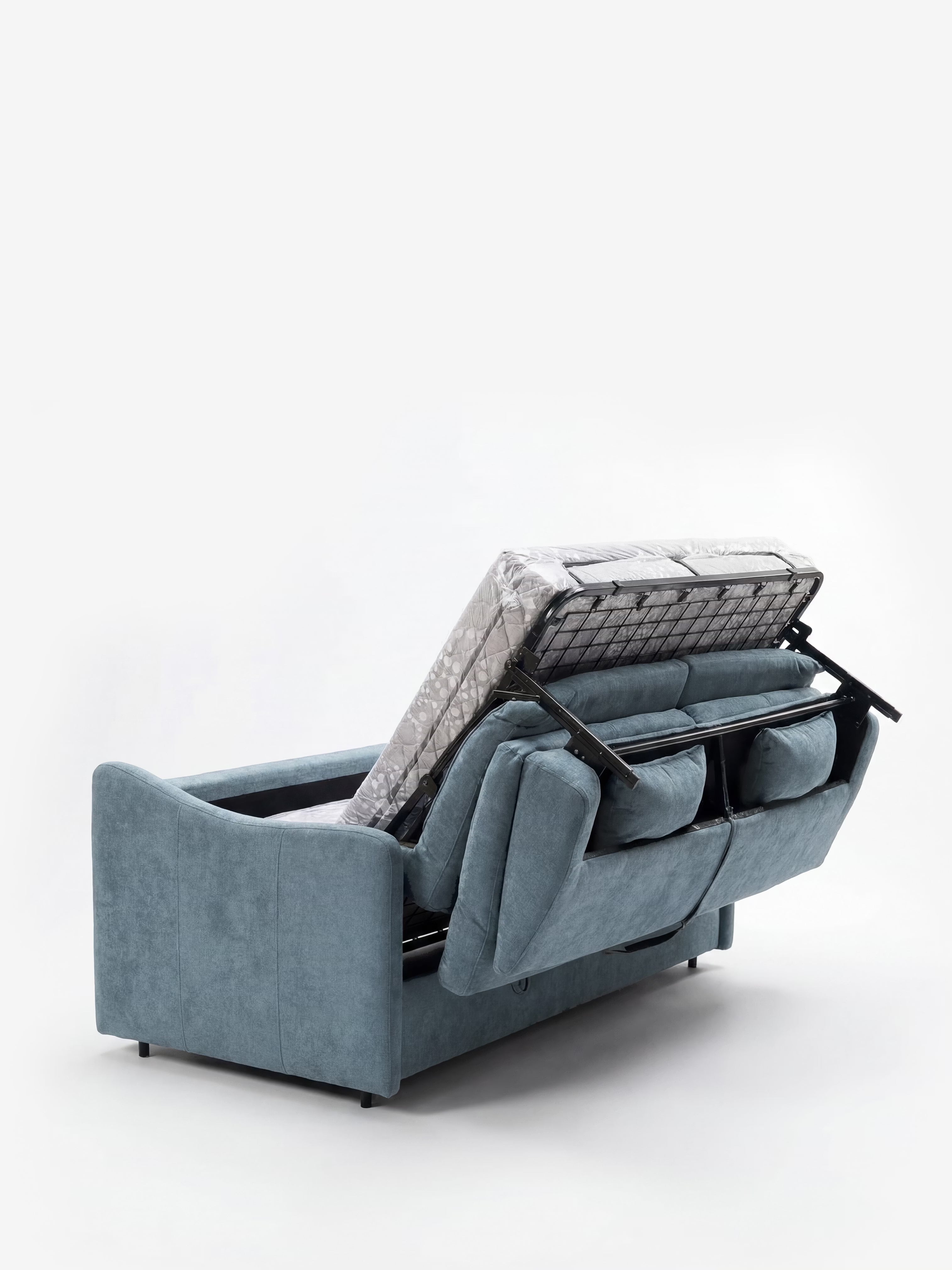 Lodovico Divano letto 3 posti con materasso ALTO 20 cm in tessuto smacchiabile certificato Oeko-Tex