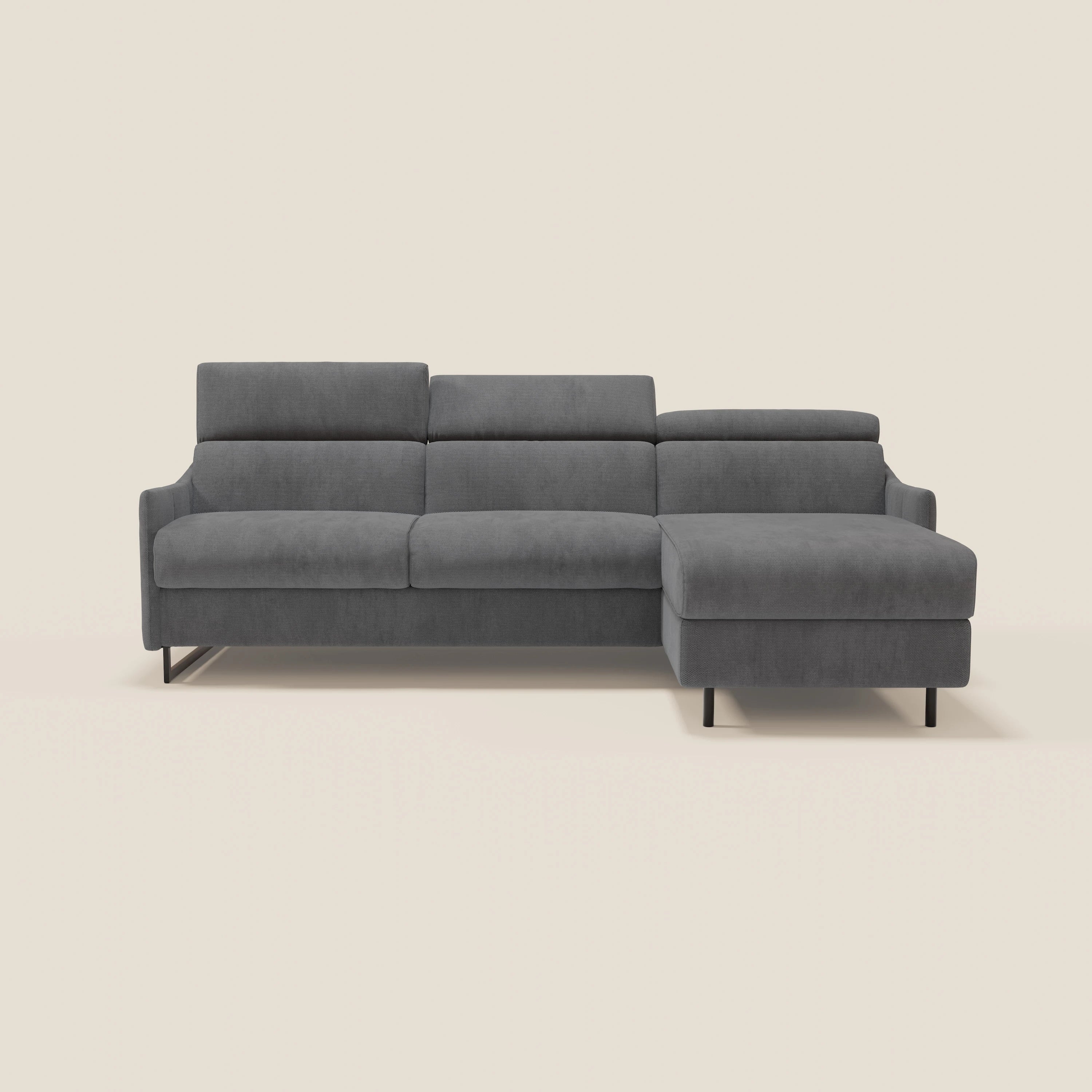 Loto Divano Letto Angolare con Penisola contenitore, Poggiatesta