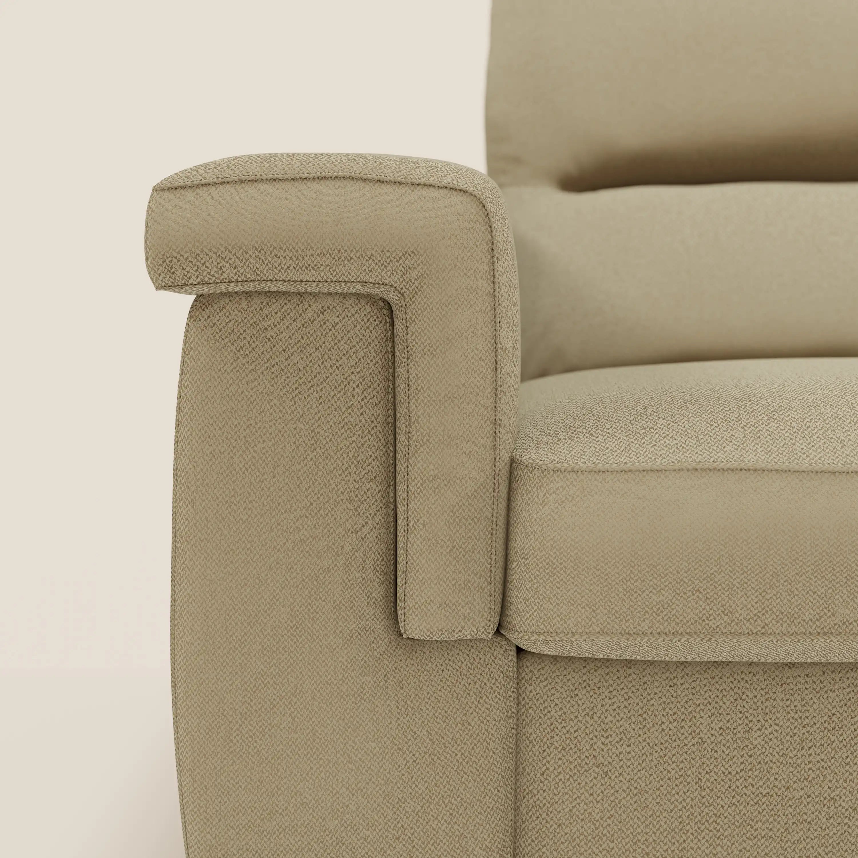 Magnolia divano letto angolare con Penisola Contenitore - Materasso H18 cm in tessuto smacchiabile T05 cammello