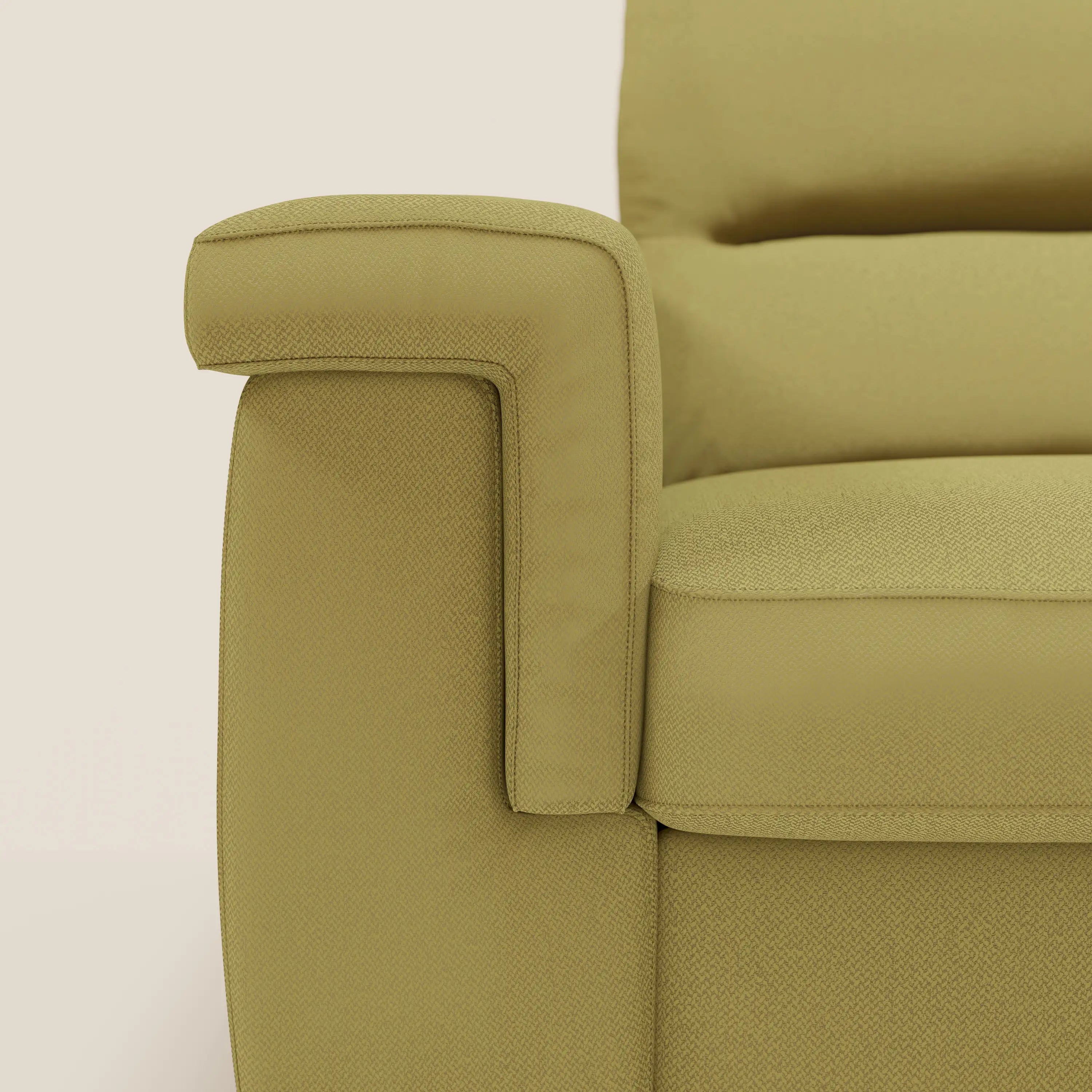 Magnolia divano letto angolare con Penisola Contenitore - Materasso H18 cm in tessuto smacchiabile T05 giallo