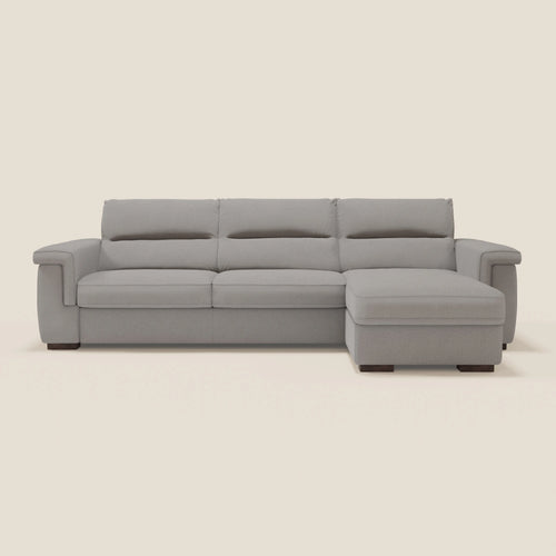Magnolia divano letto angolare con Penisola Contenitore - Materasso H18 cm in tessuto smacchiabile T05 - divani.store