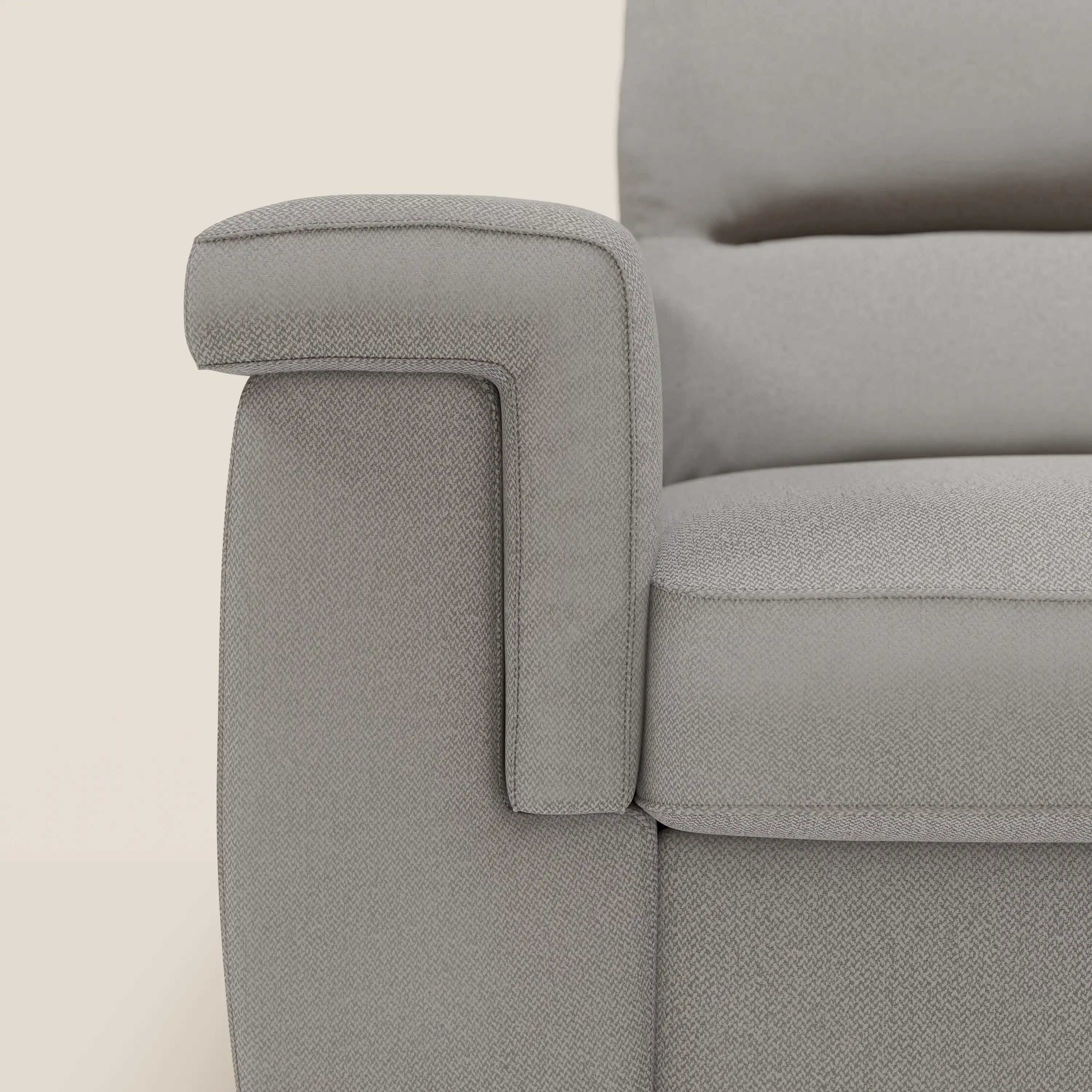 Magnolia divano letto angolare con Penisola Contenitore - Materasso H18 cm in tessuto smacchiabile T05 grigio