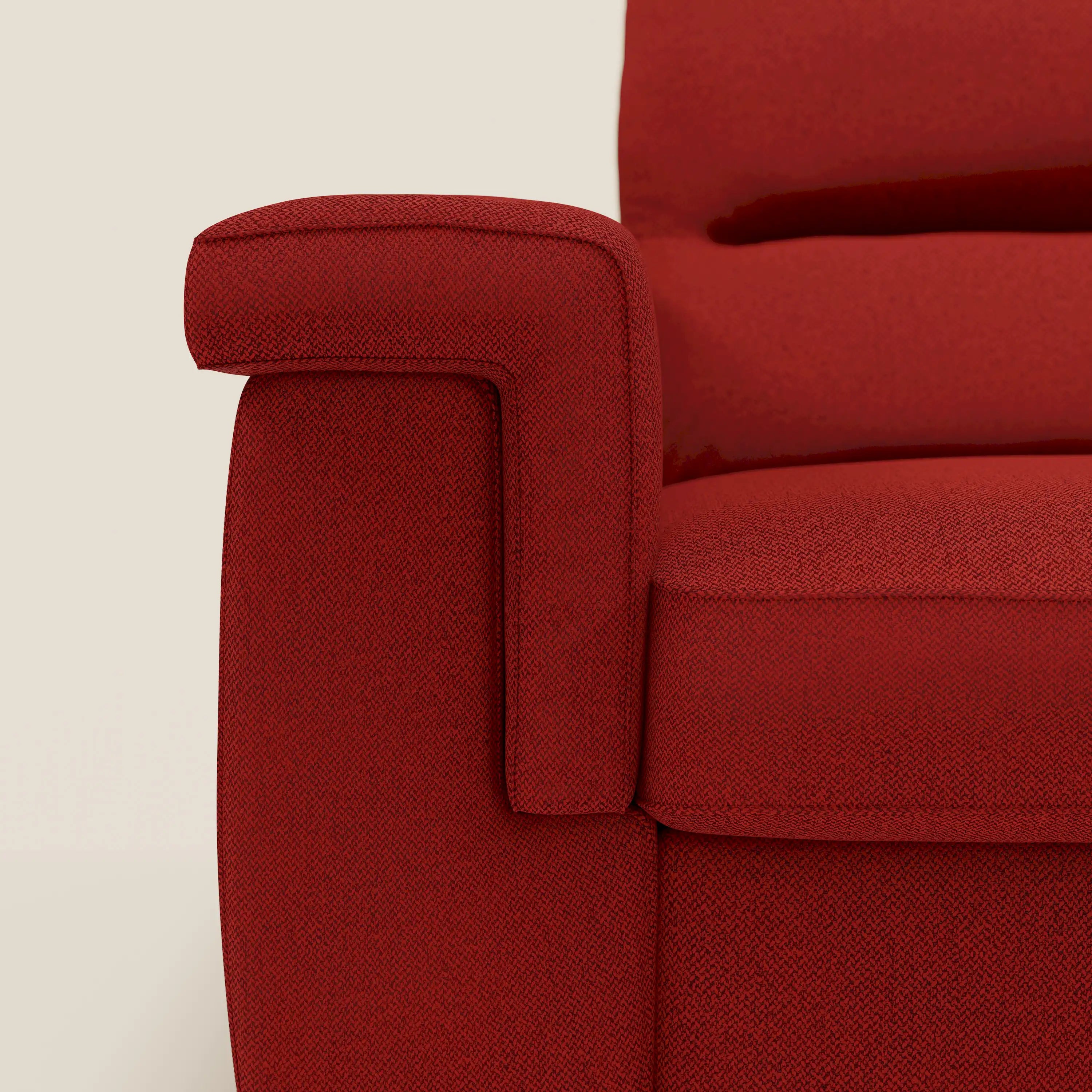 Magnolia divano letto angolare con Penisola Contenitore - Materasso H18 cm in tessuto smacchiabile T05 rosso