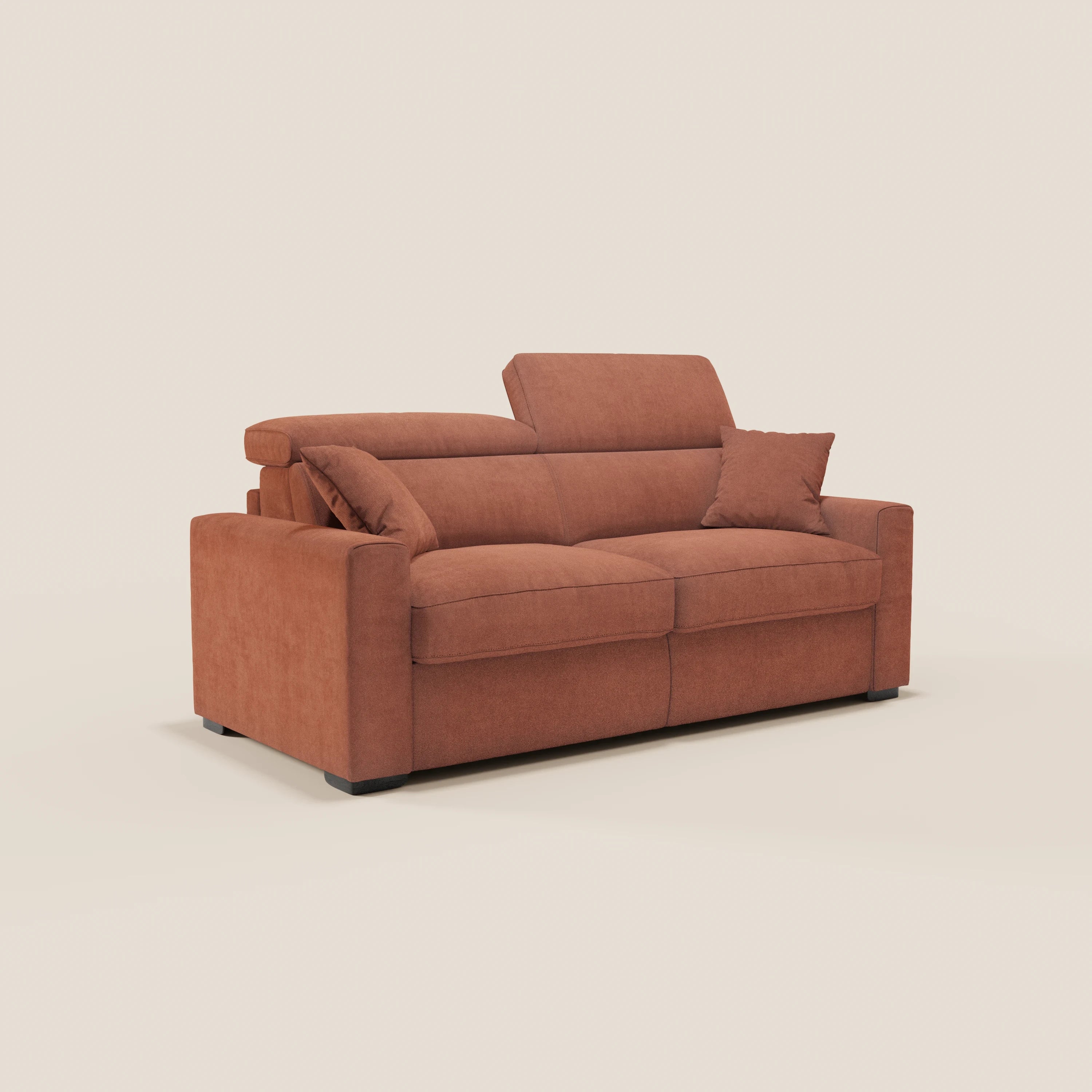 Maximus Divano letto 3 posti e materasso ALTO 20 cm - Poggiatesta reclinabili in tessuto smacchiabile Oeko-Tex