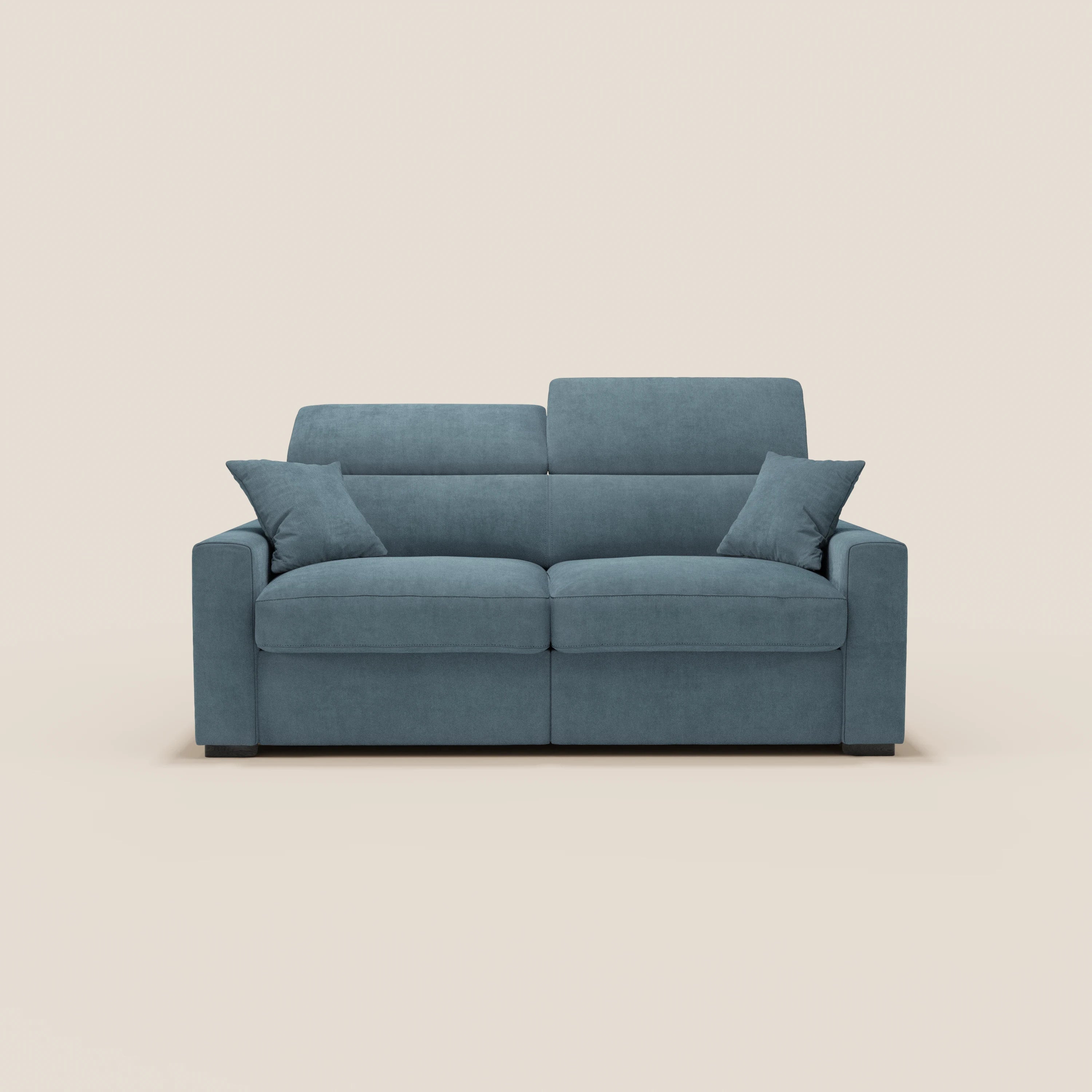 Maximus Divano letto 3 posti e materasso ALTO 20 cm - Poggiatesta reclinabili in tessuto smacchiabile Oeko-Tex