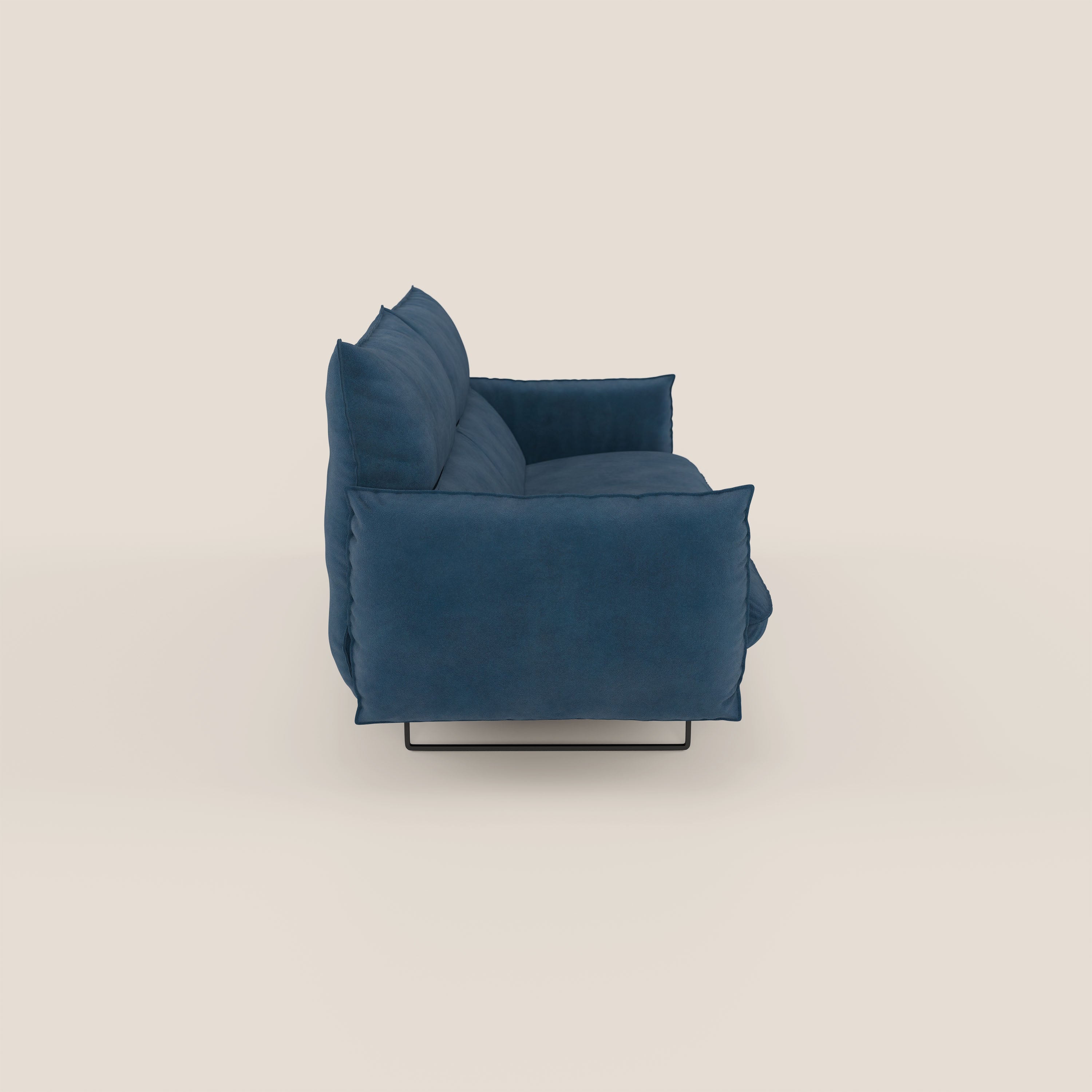 Monamour Divano dal design moderno con opzione relax elettrico in microfibra smacchiabile impermeabile T11 blu - divani.store