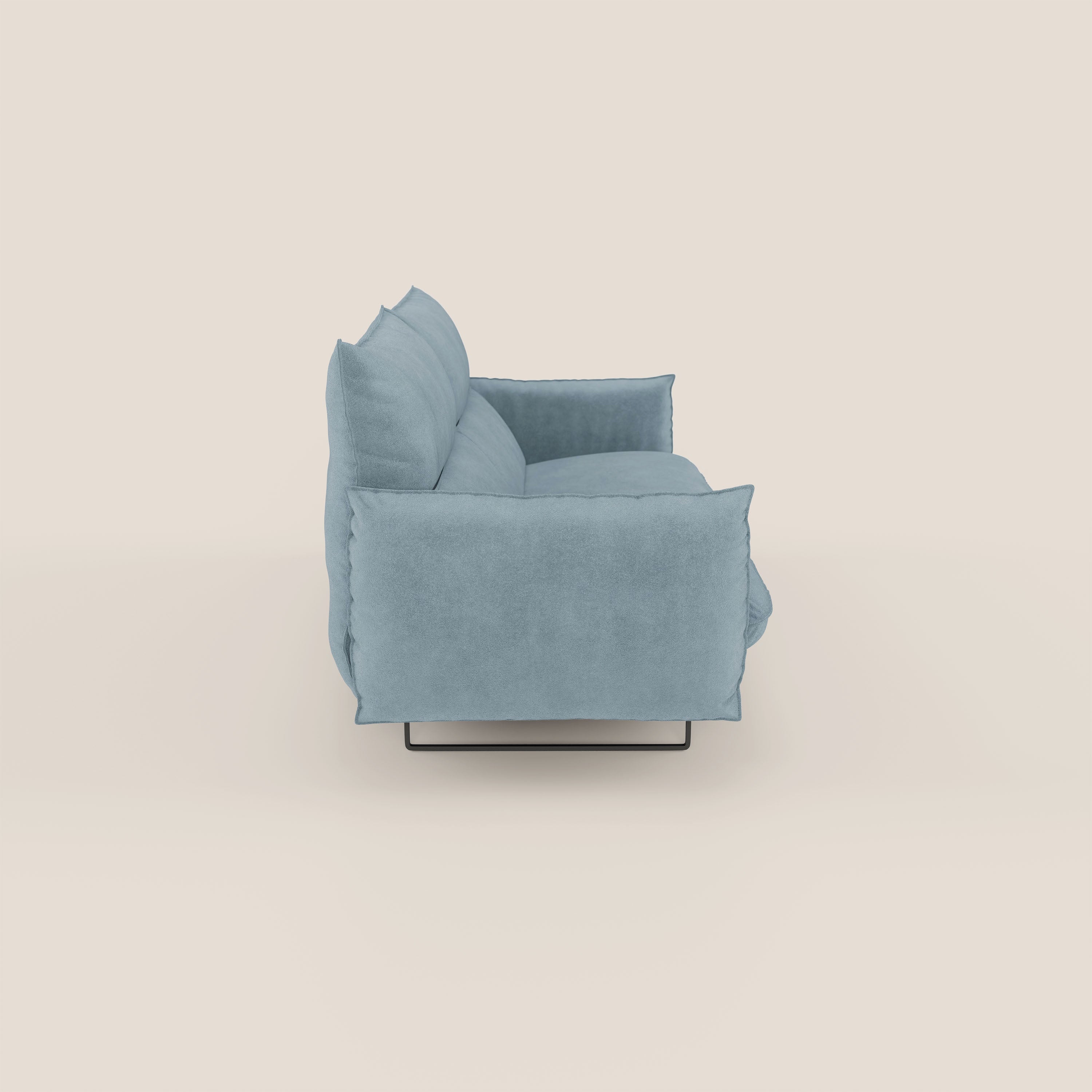 Monamour Divano dal design moderno con opzione relax elettrico in microfibra smacchiabile impermeabile T11 carta da zucchero - divani.store
