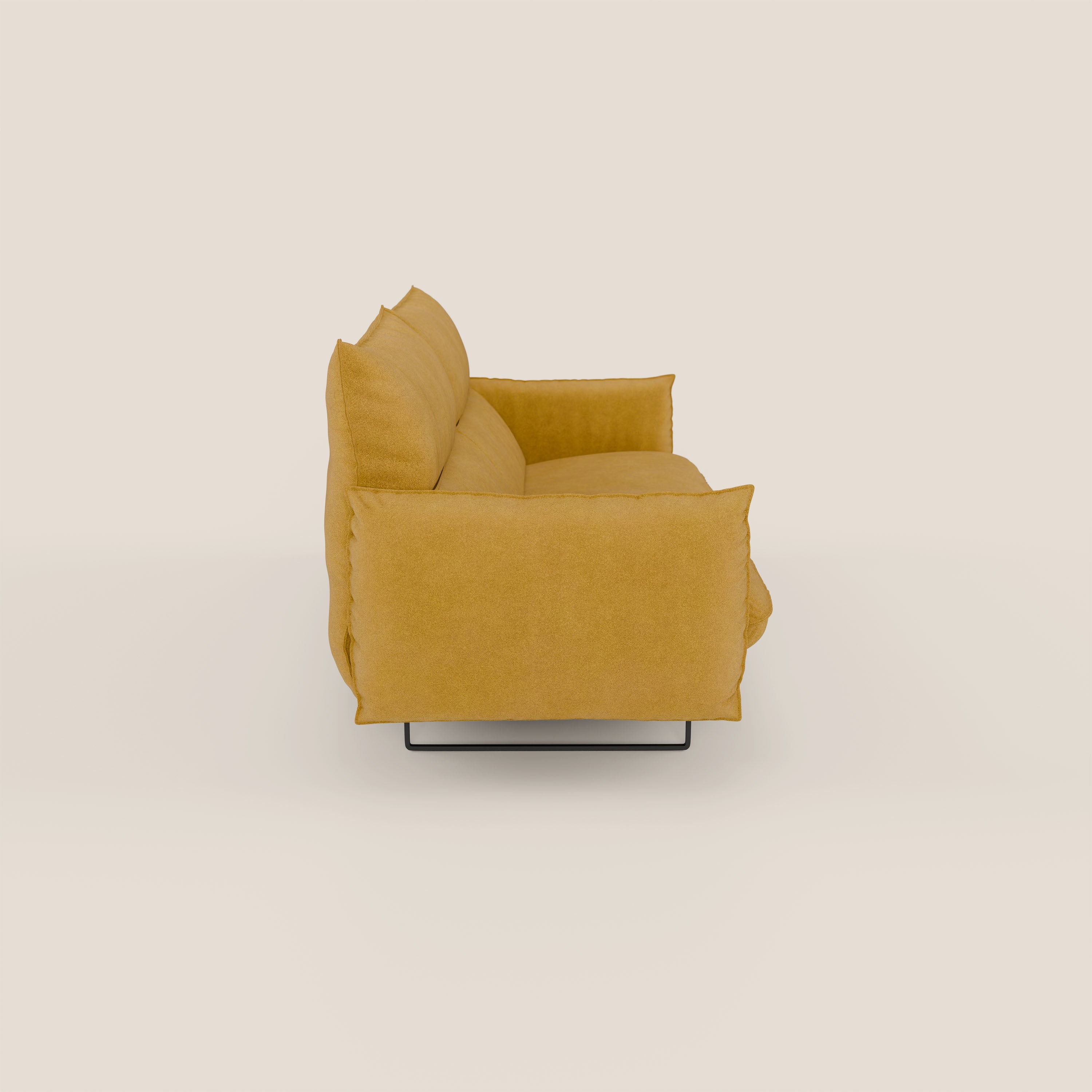 Monamour Divano dal design moderno con opzione relax elettrico in microfibra smacchiabile impermeabile T11 giallo - divani.store