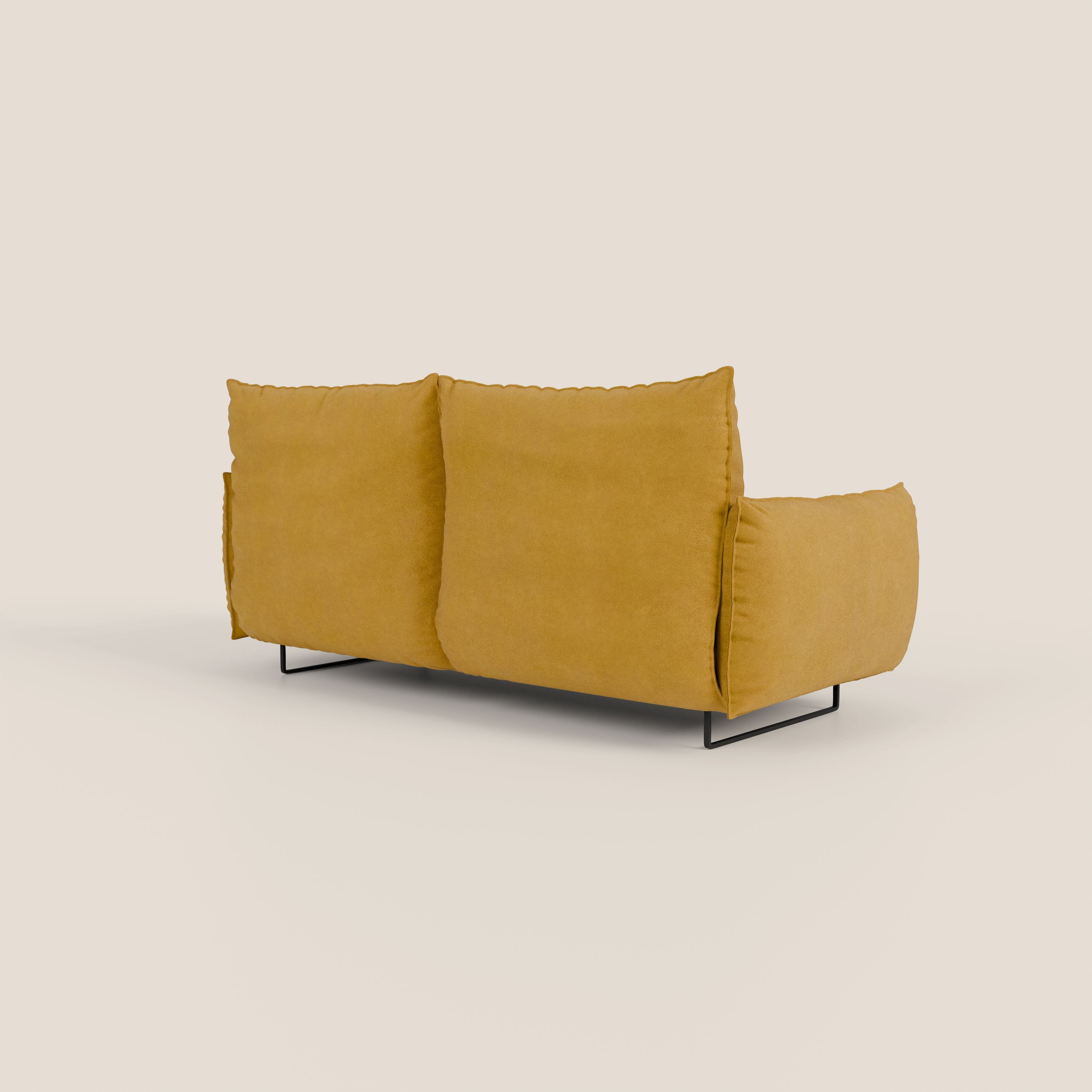 Monamour Divano dal design moderno con opzione relax elettrico in microfibra smacchiabile impermeabile T11 giallo - divani.store