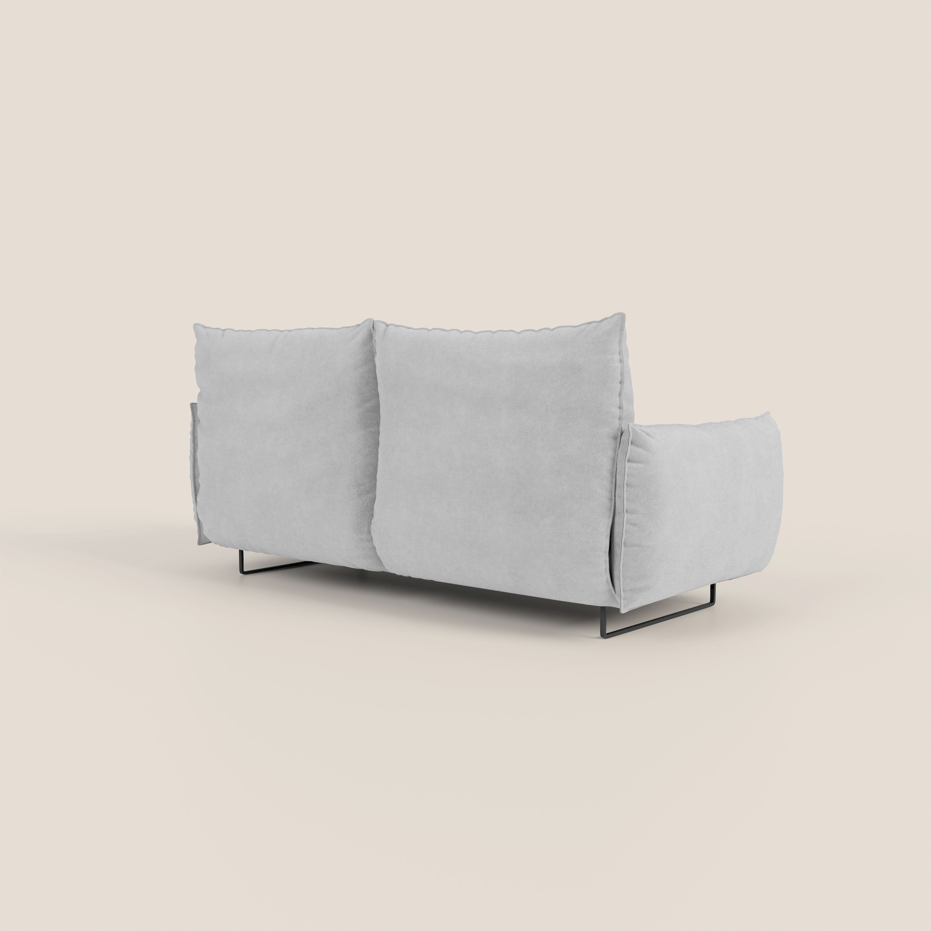 Monamour Divano dal design moderno con opzione relax elettrico in microfibra smacchiabile impermeabile T11 grigio chiaro - divani.store