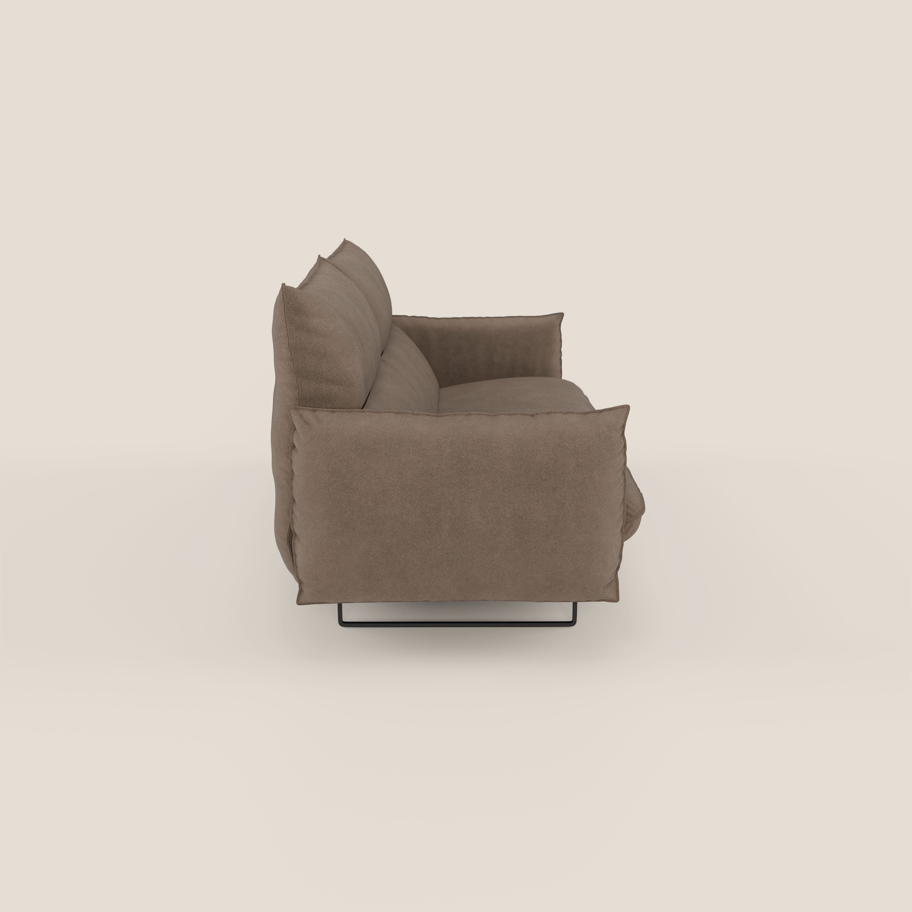 Monamour Divano dal design moderno con opzione relax elettrico in microfibra smacchiabile impermeabile T11 marrone - divani.store
