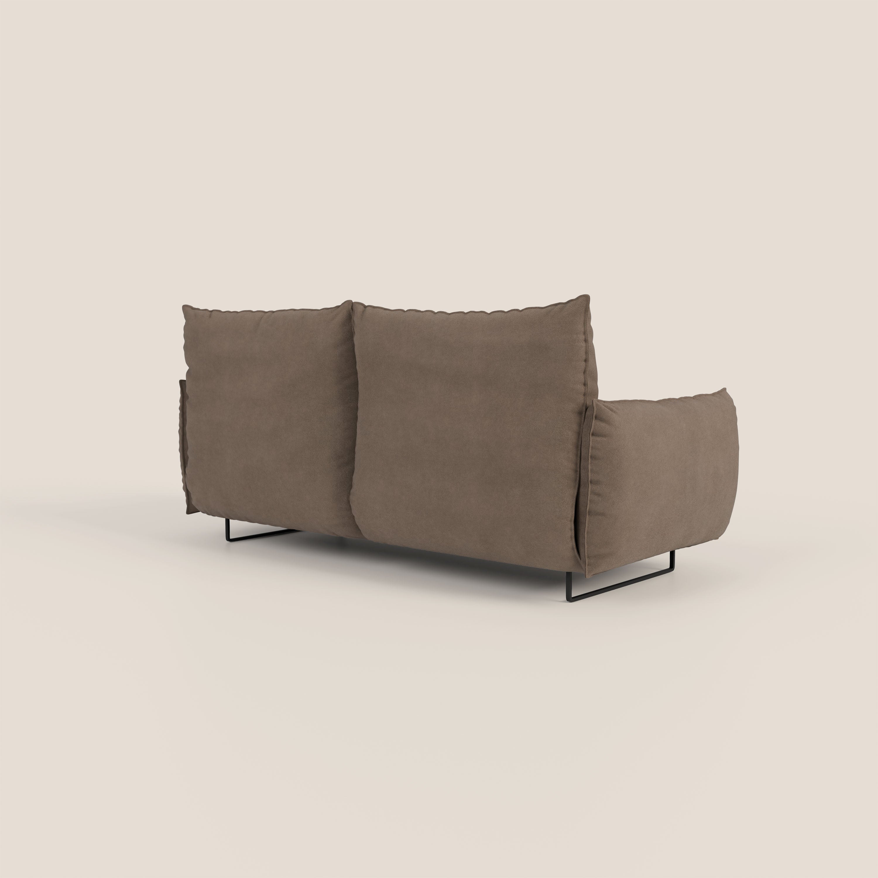 Monamour Divano dal design moderno con opzione relax elettrico in microfibra smacchiabile impermeabile T11 marrone - divani.store
