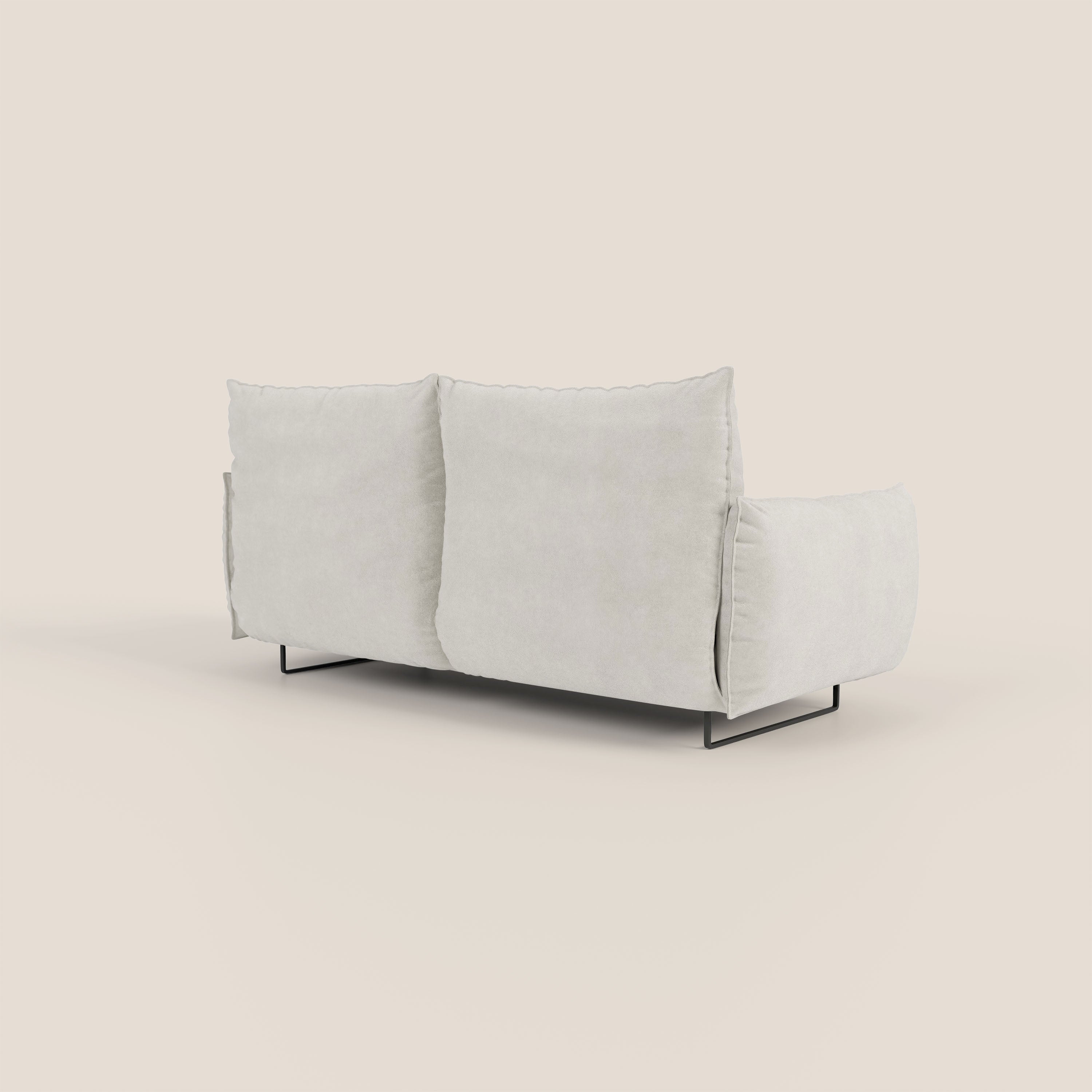 Monamour Divano dal design moderno con opzione relax elettrico in microfibra smacchiabile impermeabile T11 panna - divani.store