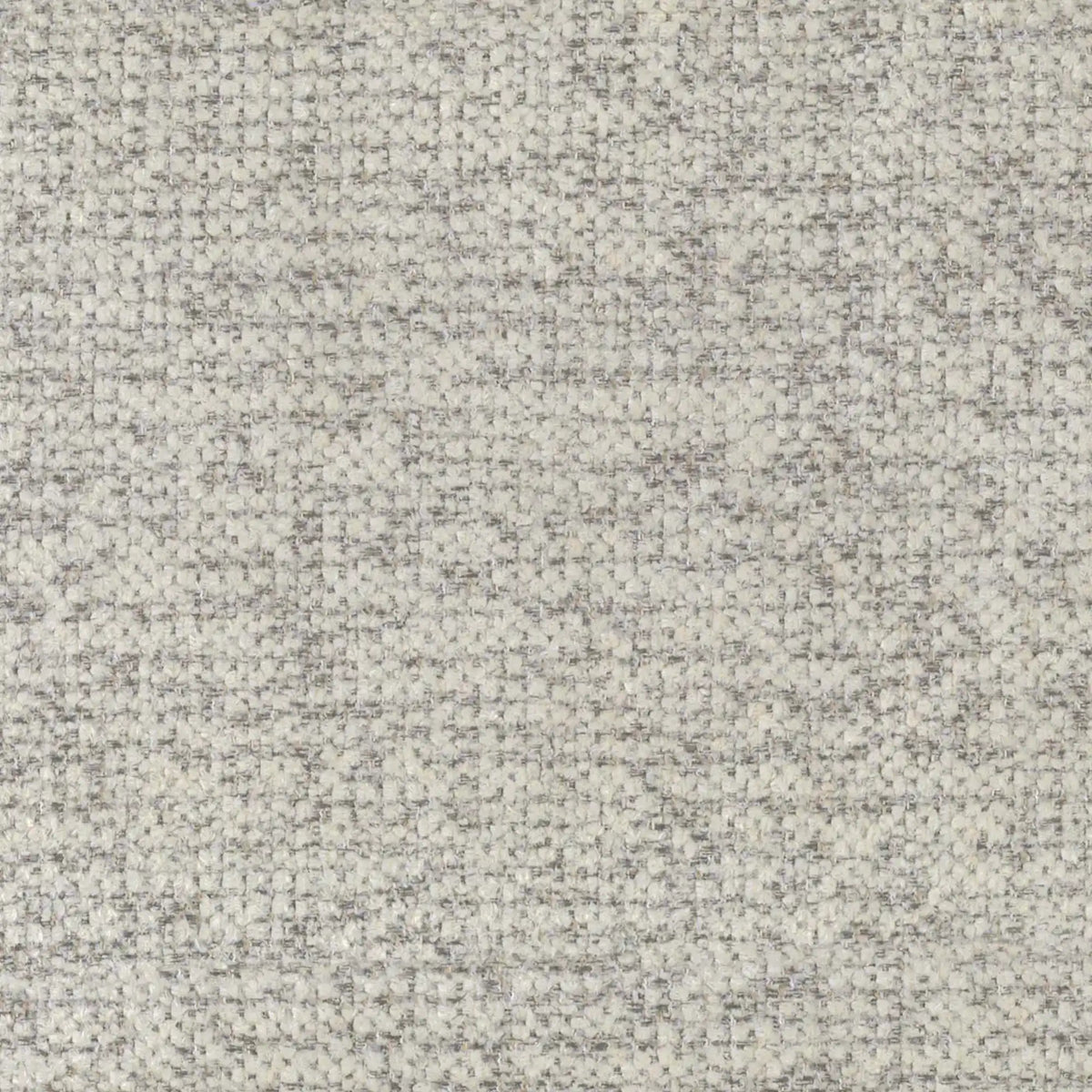 Un primo piano del tessuto “Personalizzazione” della linea T37 MORALES, caratterizzato da un'intricata trama a nodi composta da fili color crema chiaro e grigio freddo che creano un effetto screziato e neutro.