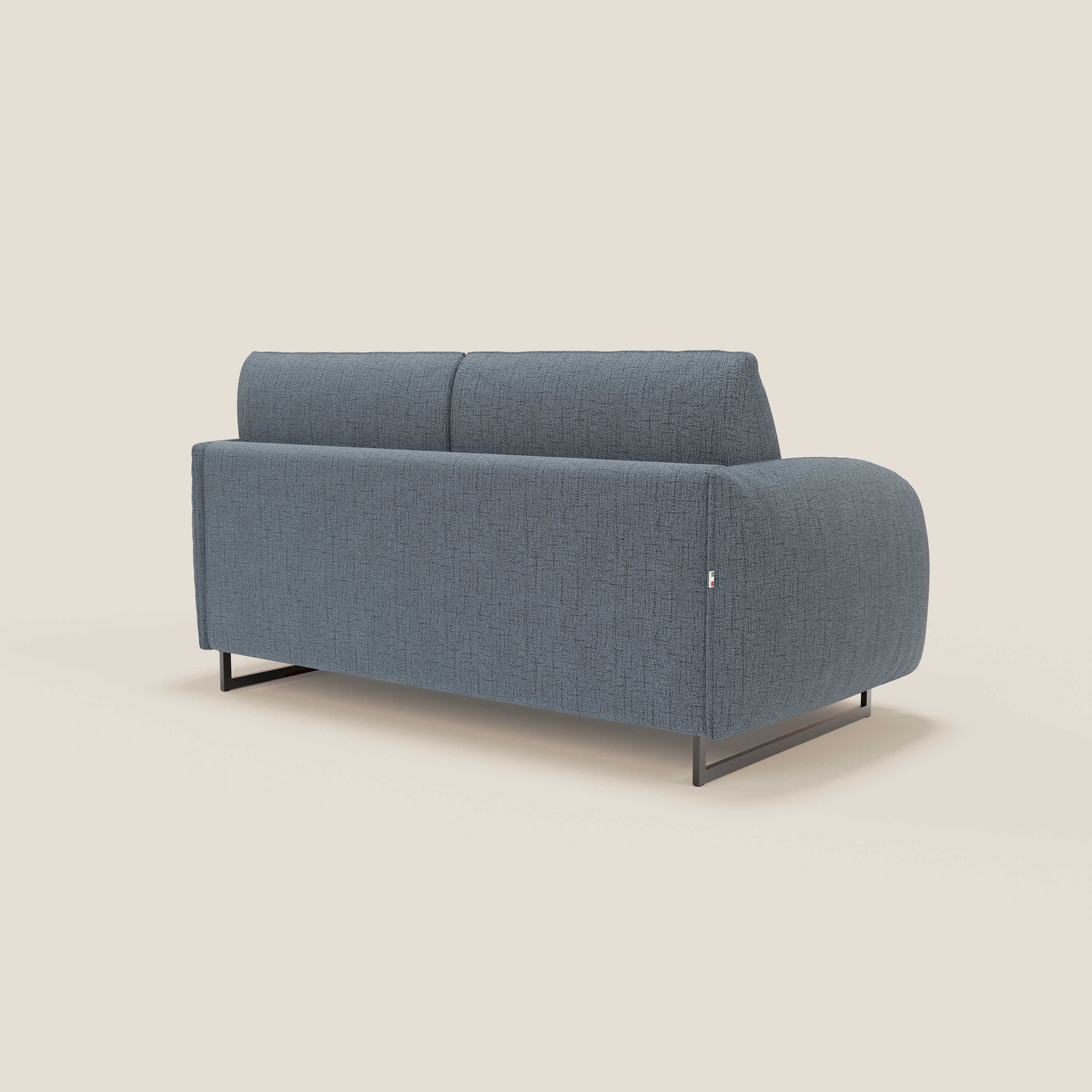 Ninfea divano letto Design Morbido con Piedini alti in Metallo e Materasso H18 cm in tessuto impermeabile T03 - divani.store