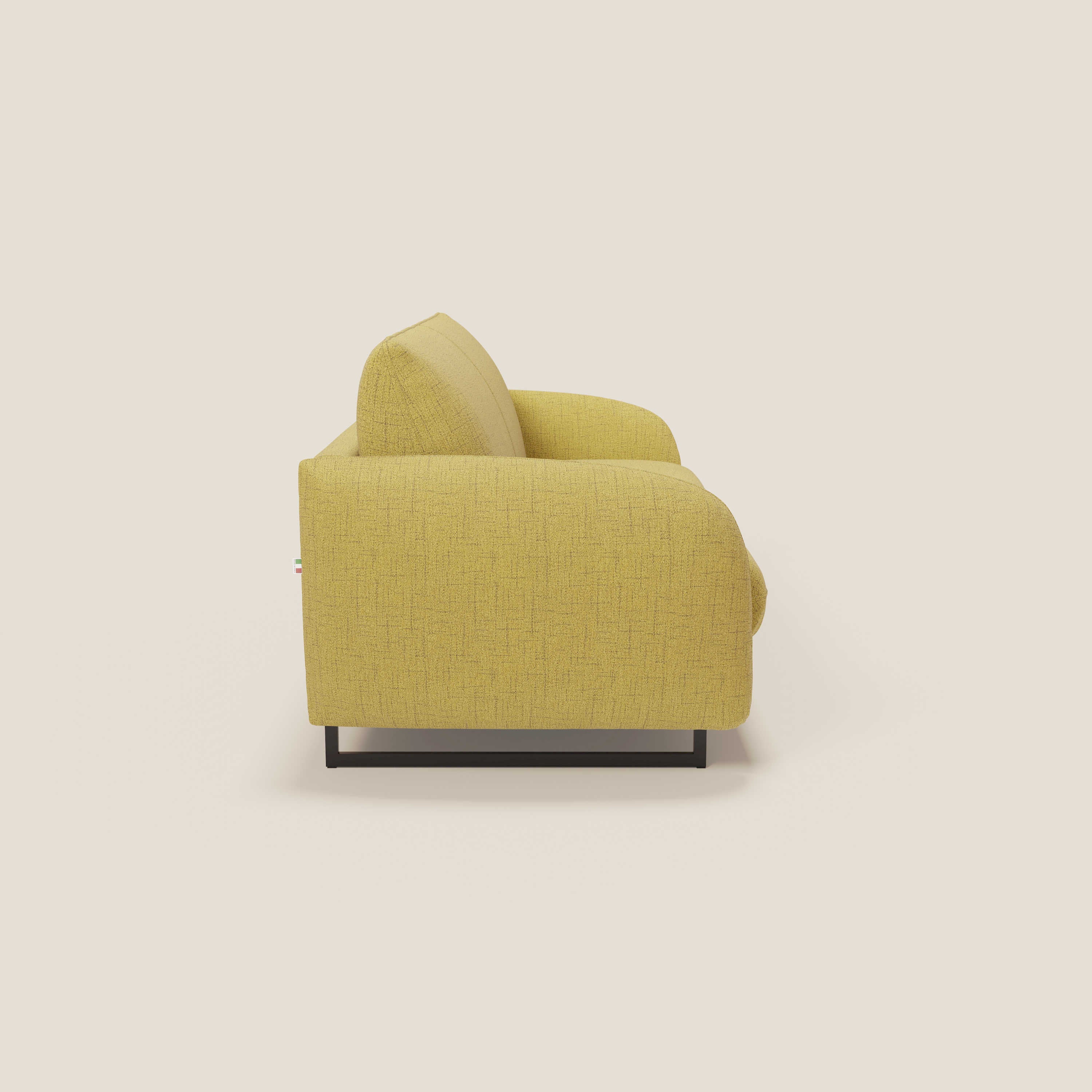 Ninfea divano letto Design Morbido con Piedini alti in Metallo e Materasso H18 cm in tessuto impermeabile T03 - divani.store