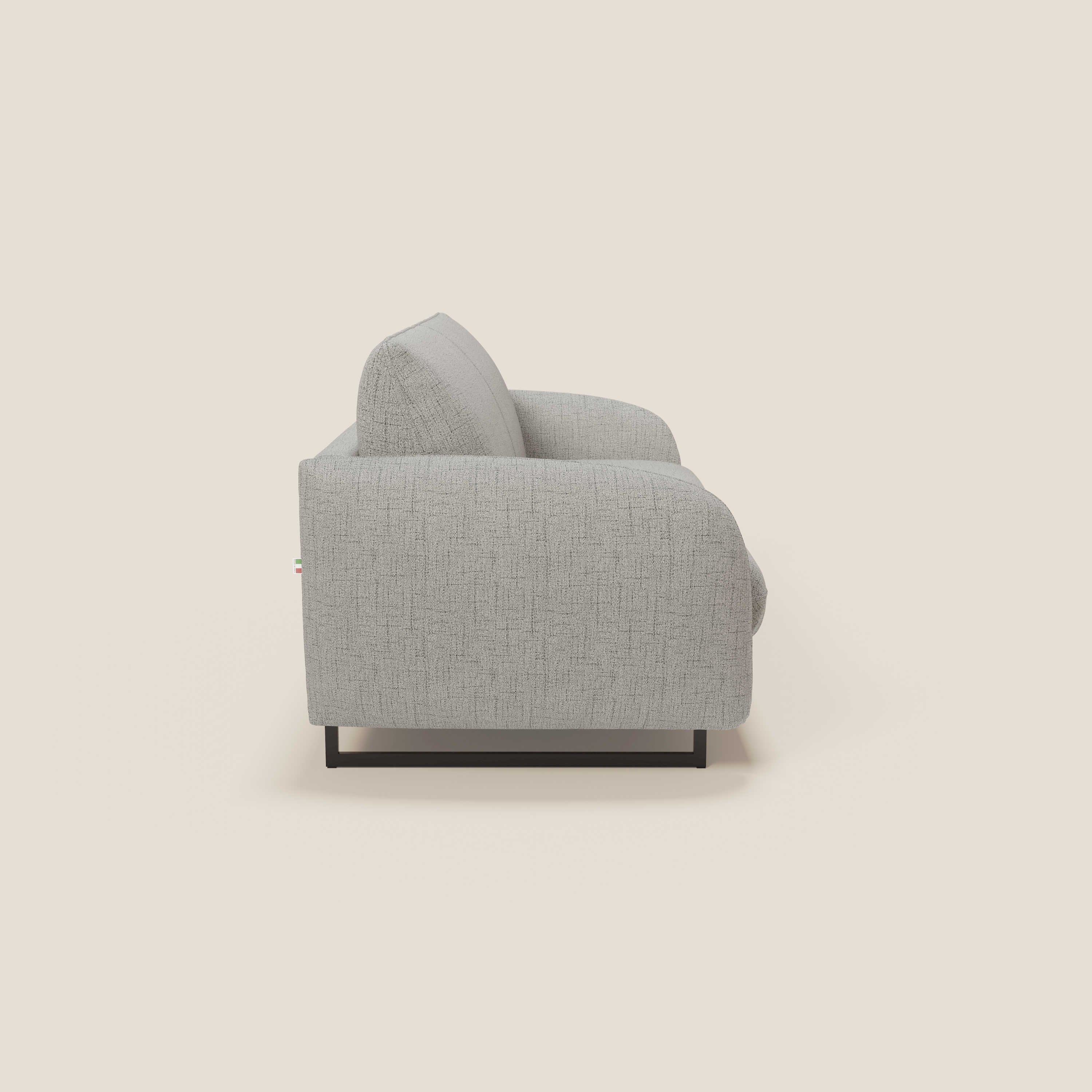 Ninfea divano letto Design Morbido con Piedini alti in Metallo e Materasso H18 cm in tessuto impermeabile T03 - divani.store