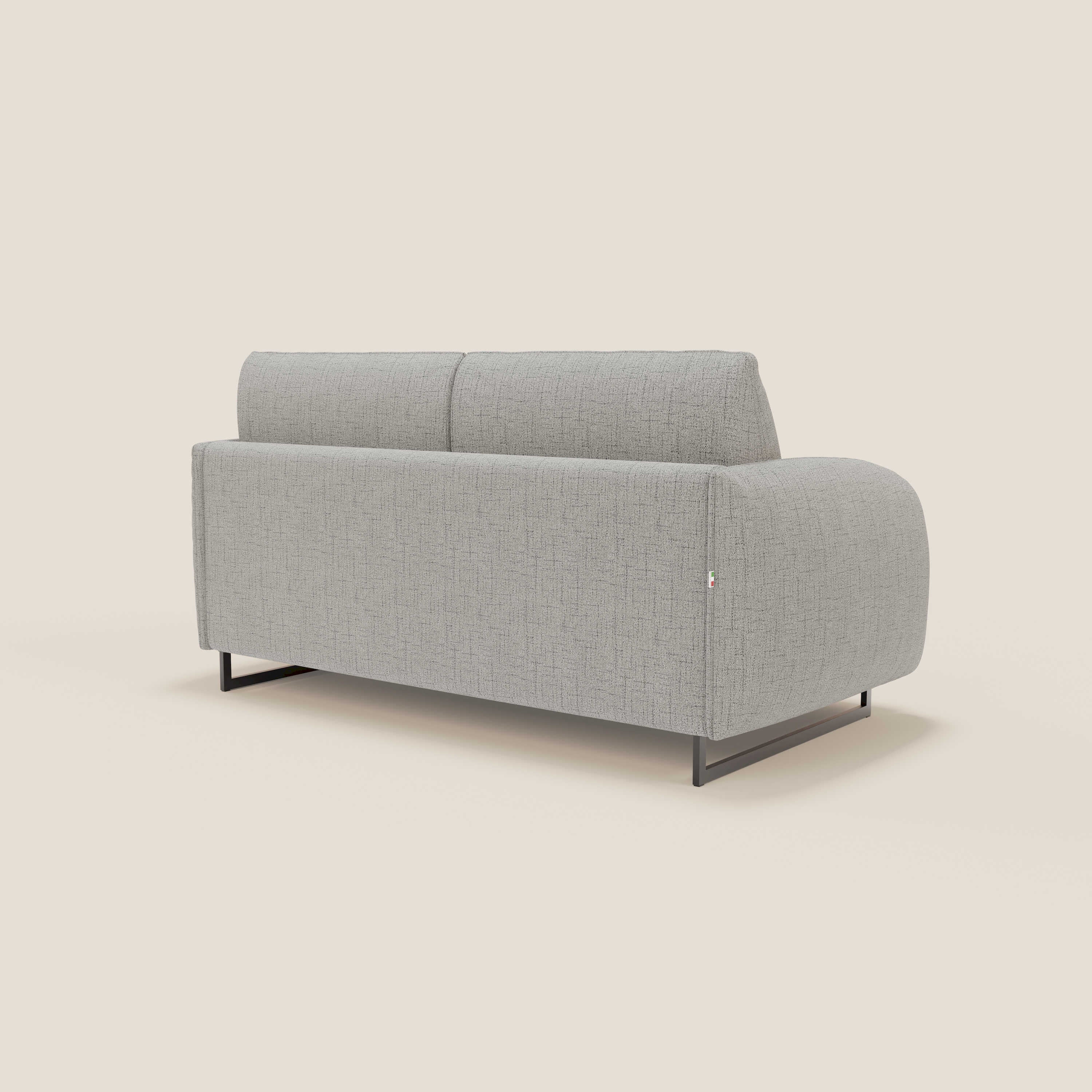 Ninfea divano letto Design Morbido con Piedini alti in Metallo e Materasso H18 cm in tessuto impermeabile T03 - divani.store