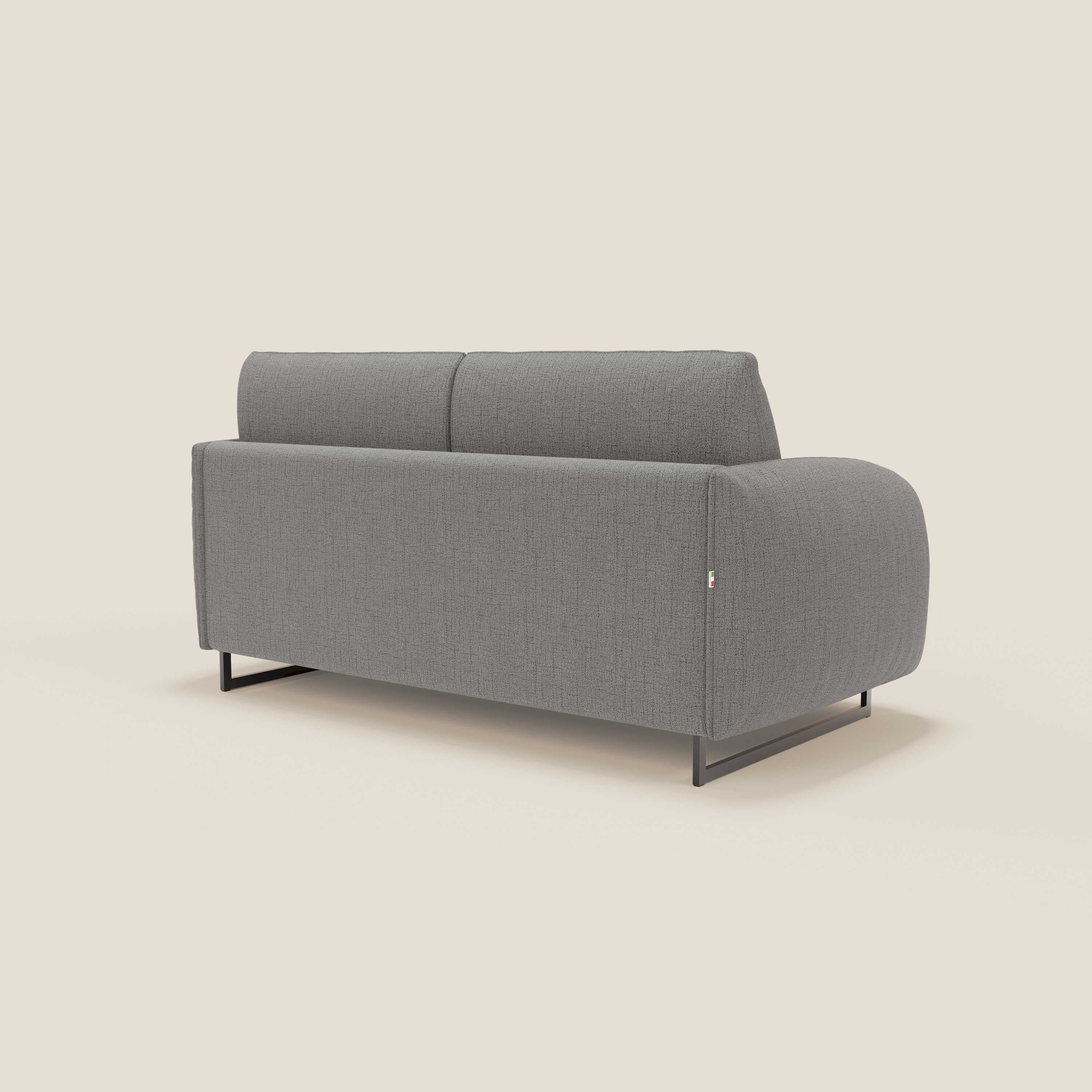 Ninfea divano letto Design Morbido con Piedini alti in Metallo e Materasso H18 cm in tessuto impermeabile T03 - divani.store