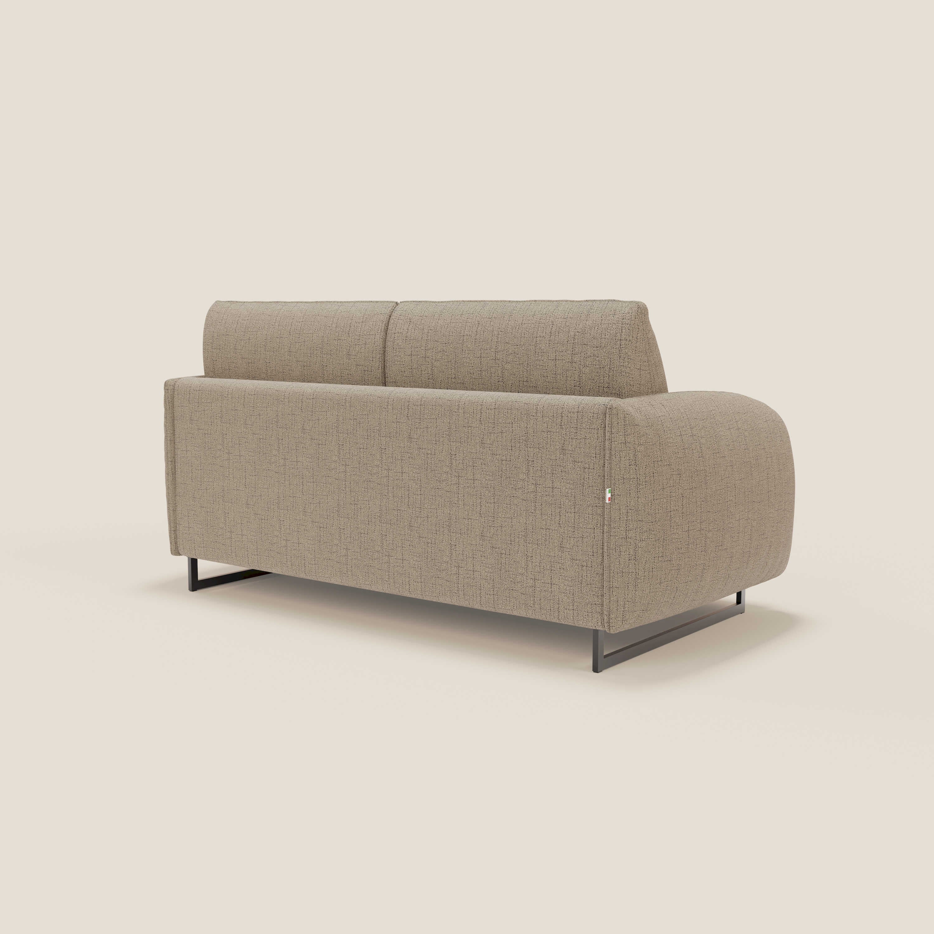 Ninfea divano letto Design Morbido con Piedini alti in Metallo e Materasso H18 cm in tessuto impermeabile T03 - divani.store
