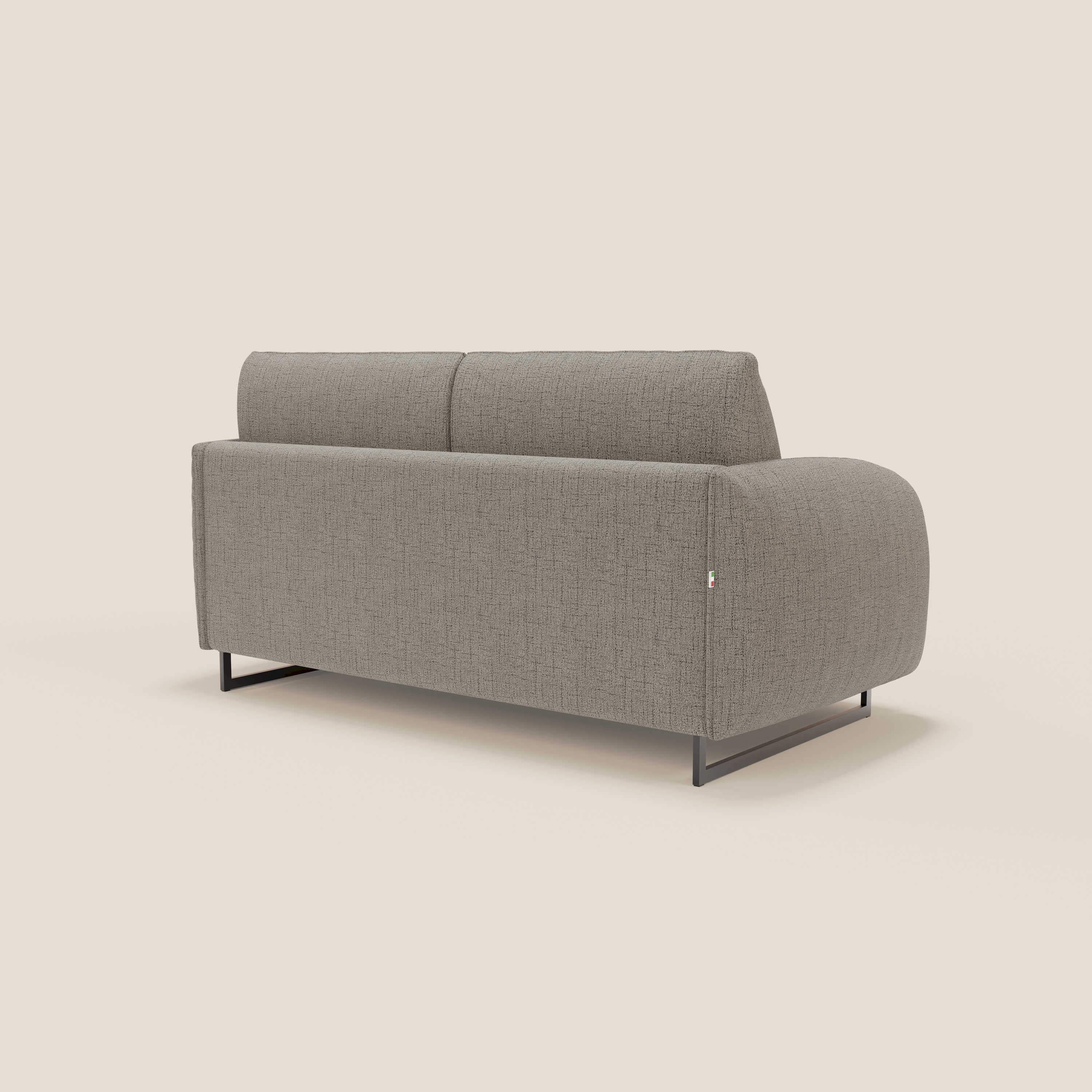 Ninfea divano letto Design Morbido con Piedini alti in Metallo e Materasso H18 cm in tessuto impermeabile T03 - divani.store
