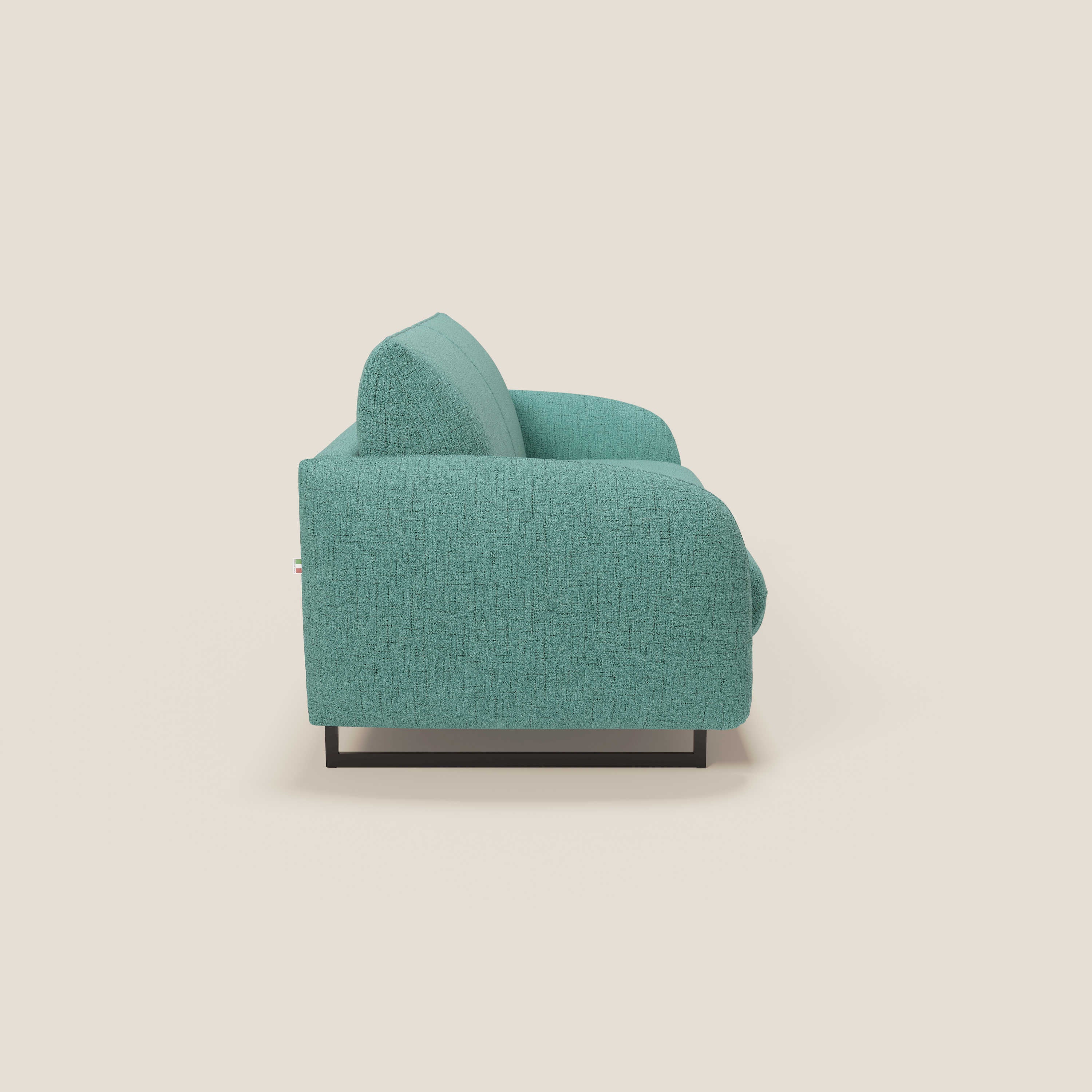 Ninfea divano letto Design Morbido con Piedini alti in Metallo e Materasso H18 cm in tessuto impermeabile T03 - divani.store
