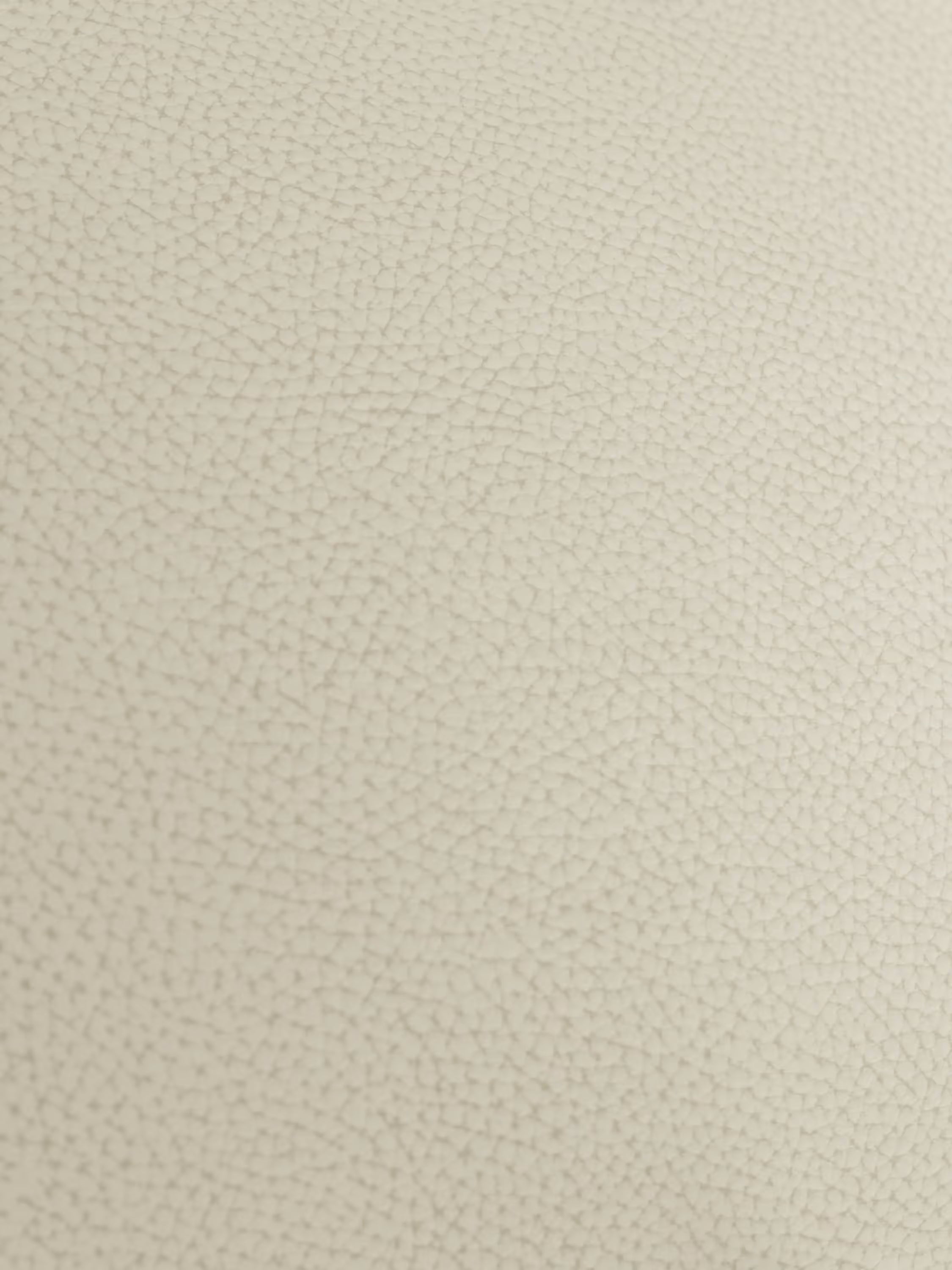 Primo piano della superficie in vera pelle color crema e dalla trama ruvida del modello Chester 4 Posti 3 sedute in Vera Pelle – Chesterfield Capitonné Artigianale di Divani.Store. Le piccole protuberanze irregolari creano un effetto delicato e naturale, che riflette la maestria artigianale tipica di questo pezzo. Non sono presenti elementi o oggetti distintivi: solo l’elegante semplicità del rivestimento in pelle di alta qualità.
