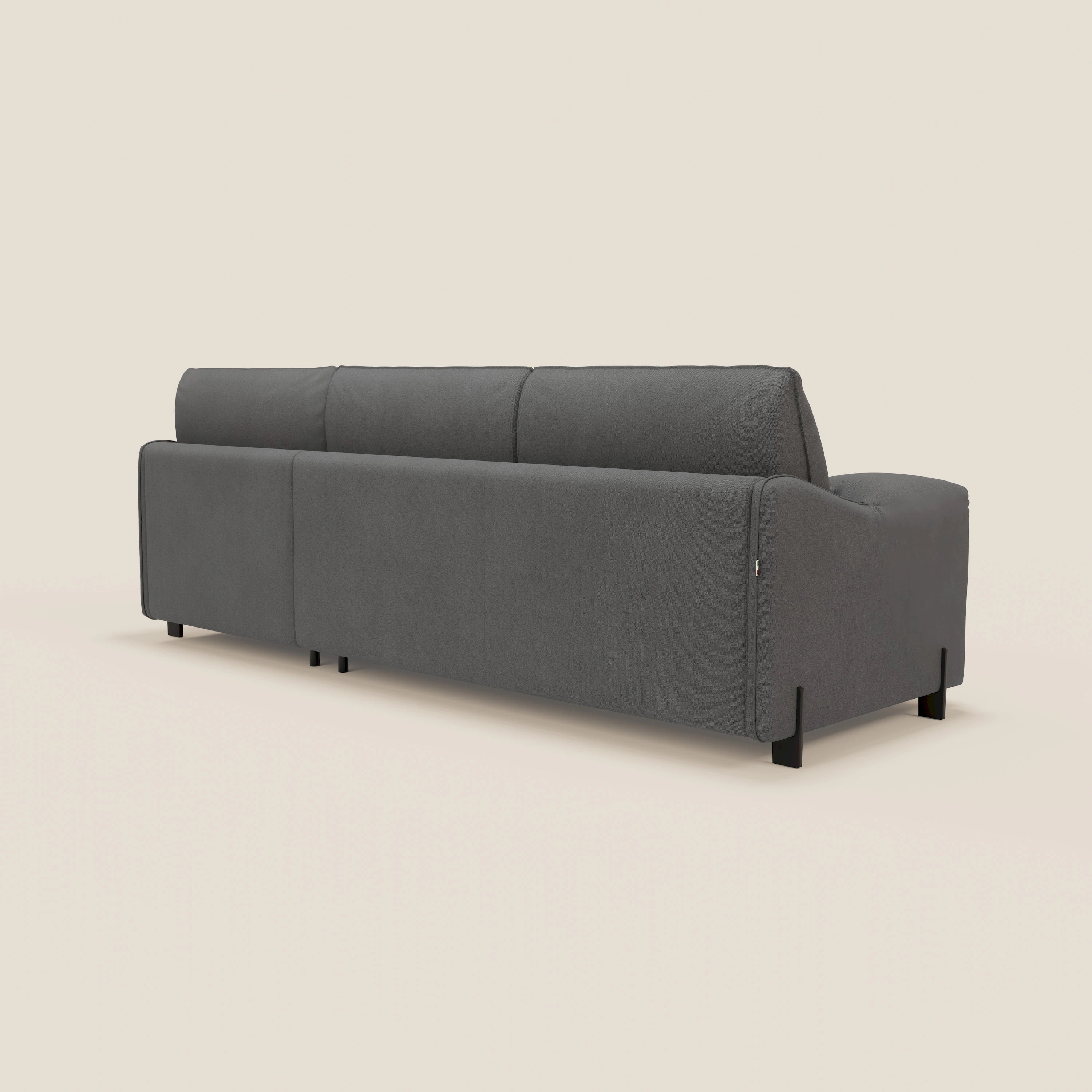 Primula divano letto angolare con materasso H18 cm - penisola contenitore in tessuto smacchiabile T05 - divani.store