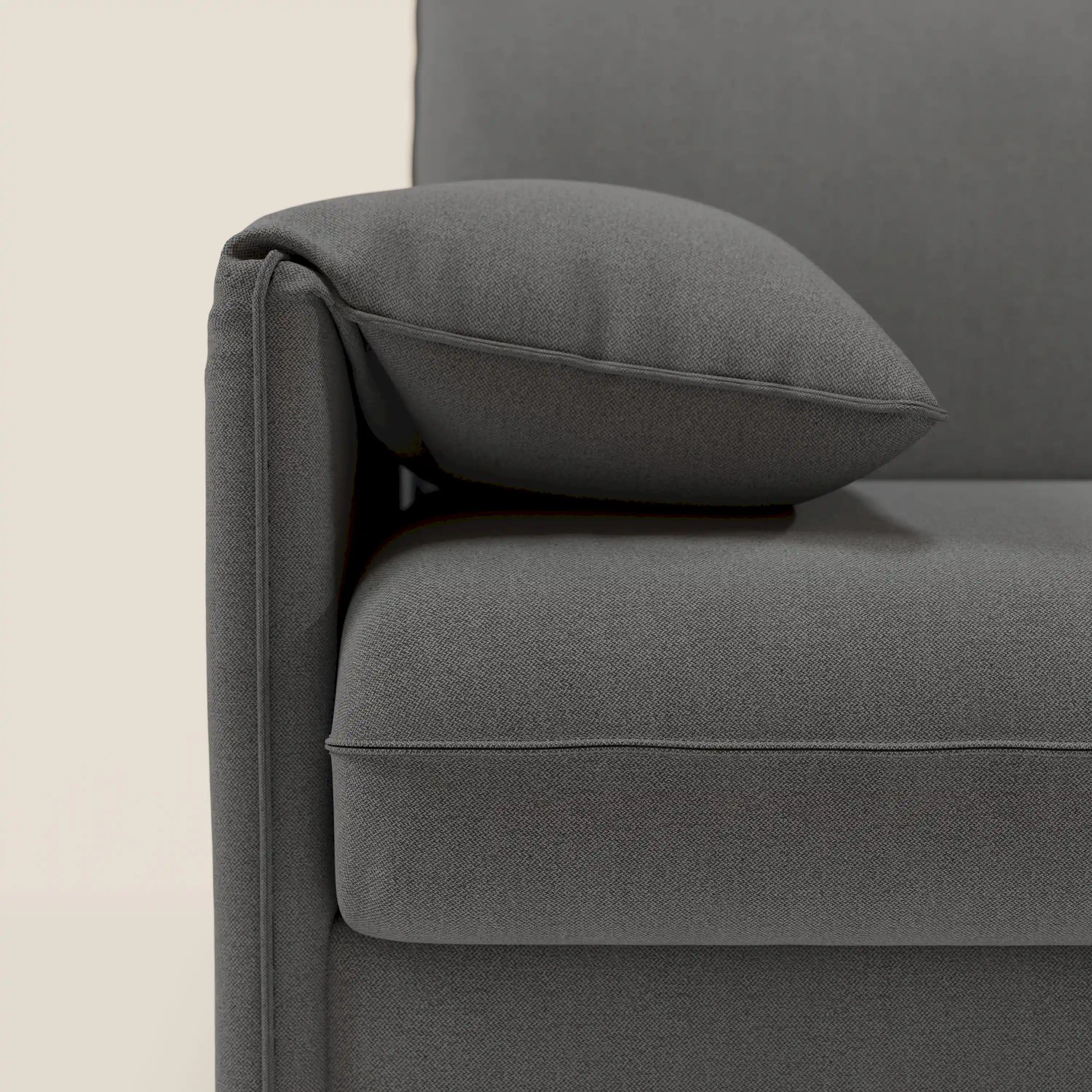 Primula divano letto angolare con materasso H18 cm - penisola contenitore in tessuto smacchiabile T05 - divani.store